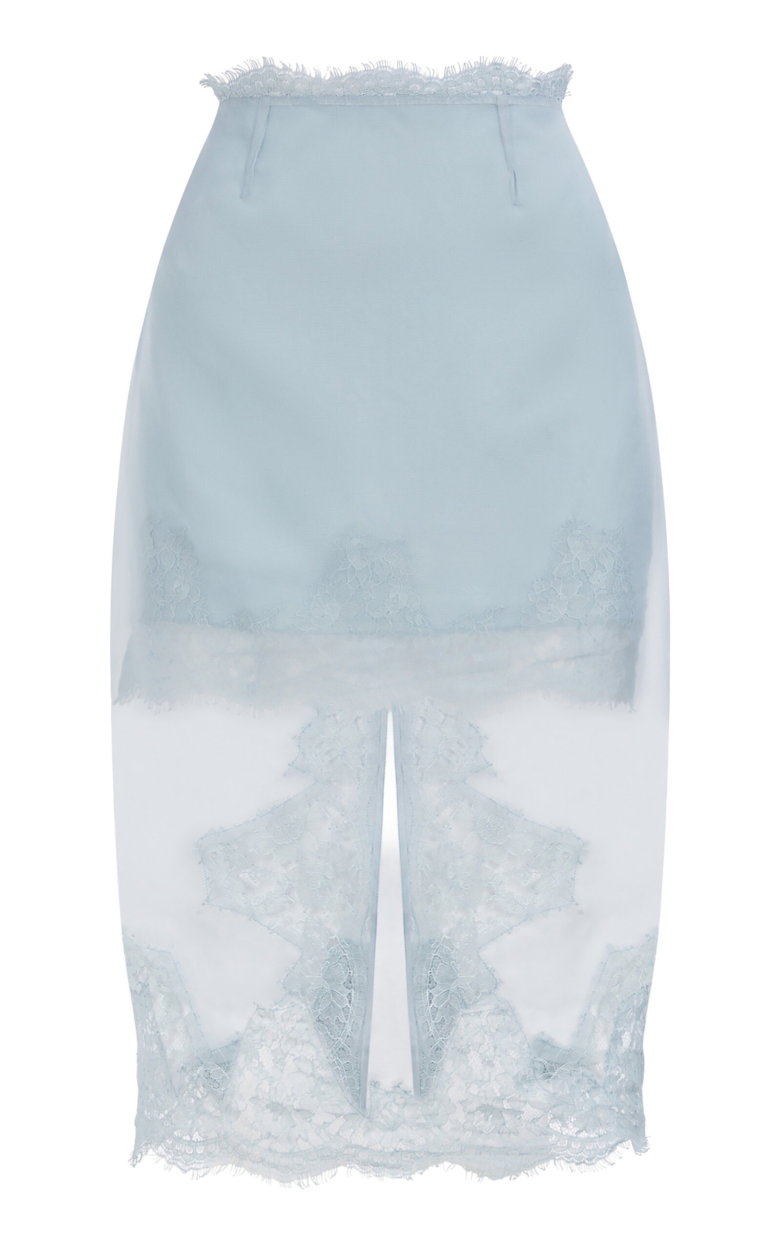 Aje Ophelia Silk Lace Midi Skirt