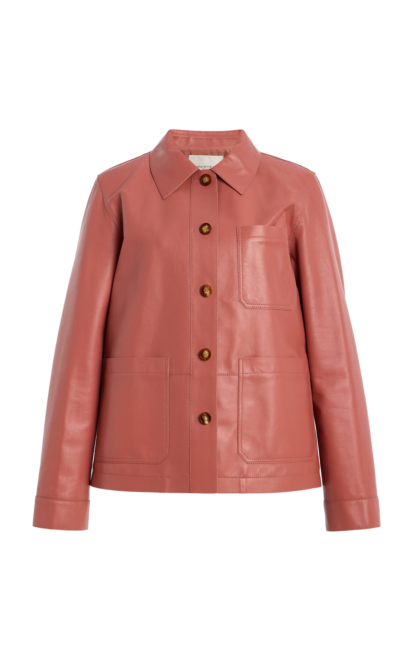 Lafayette 148 Lambskin Patch Pocket Jacket - Moda Operandi