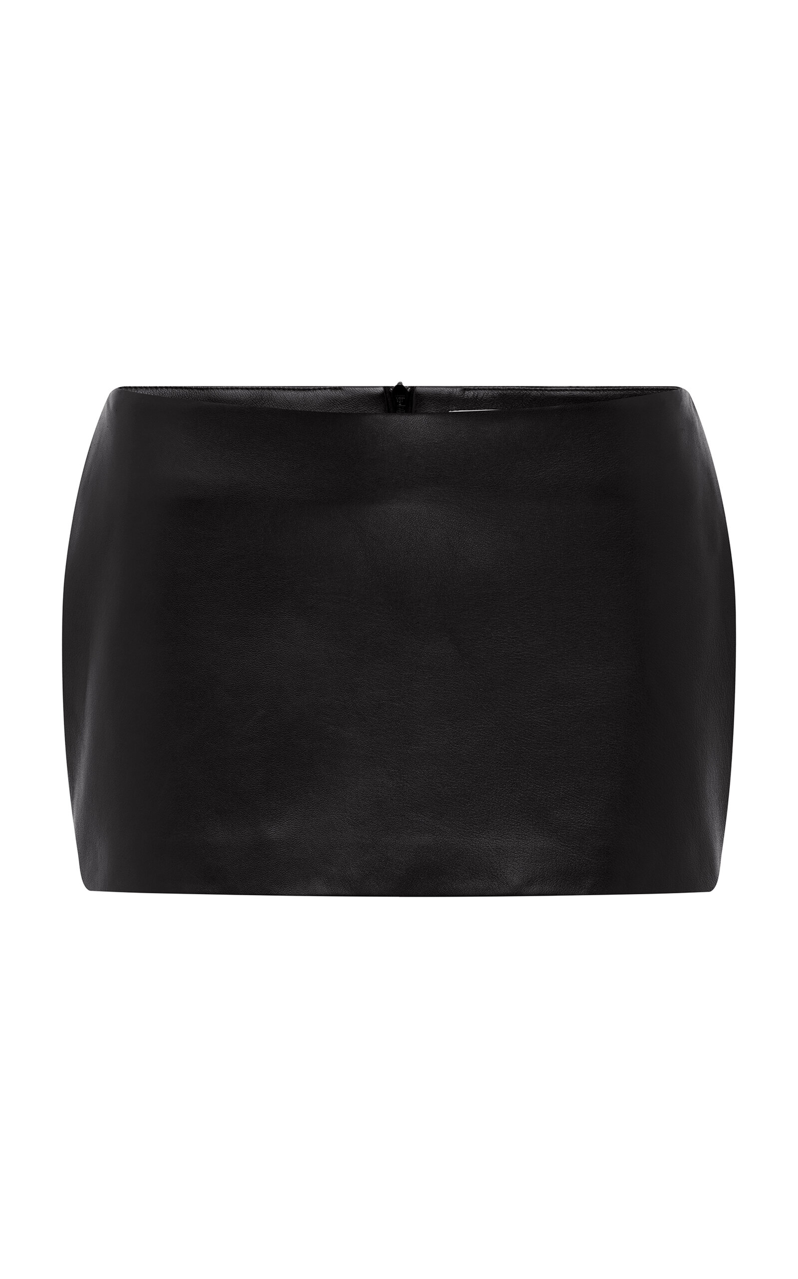 Alex Perry Low Rise Mini Skirt In Leather