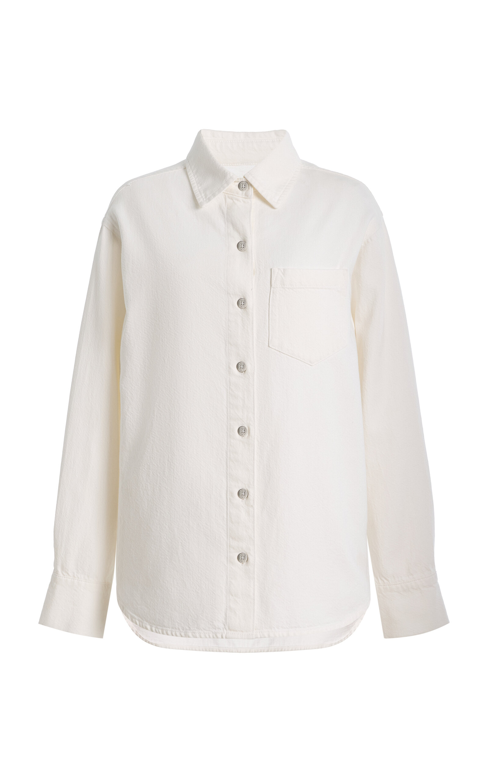 Dl1961 Dl Aura Faye Oversized Denim Shirt In White