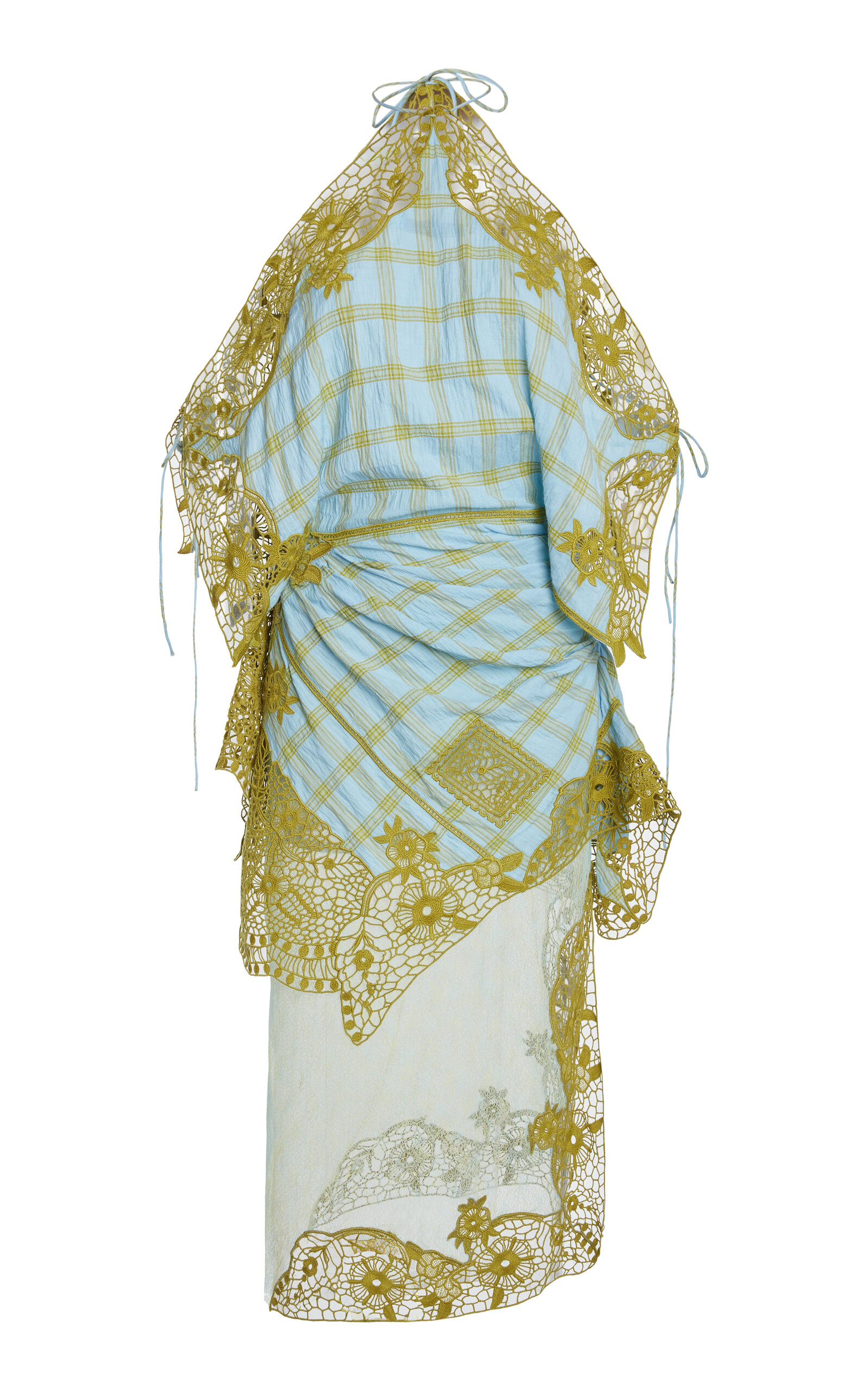 Christopher Esber Embroidered Handkerchief Envelope Cotton Dress - Moda Operandi