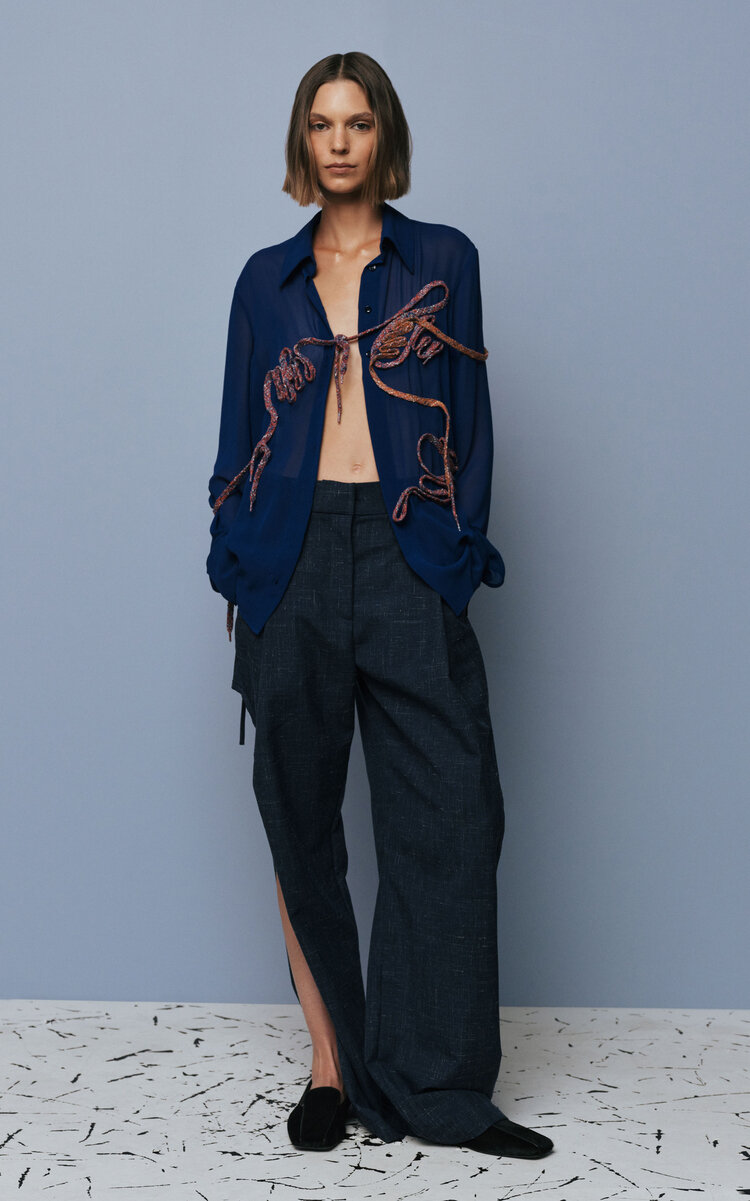 Christopher Esber Sirocco Wool Slit Trouser