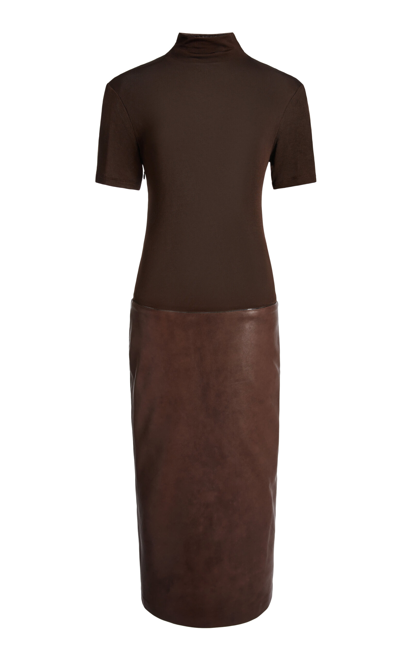 Christopher Esber Redux Ribbed Leather Dress