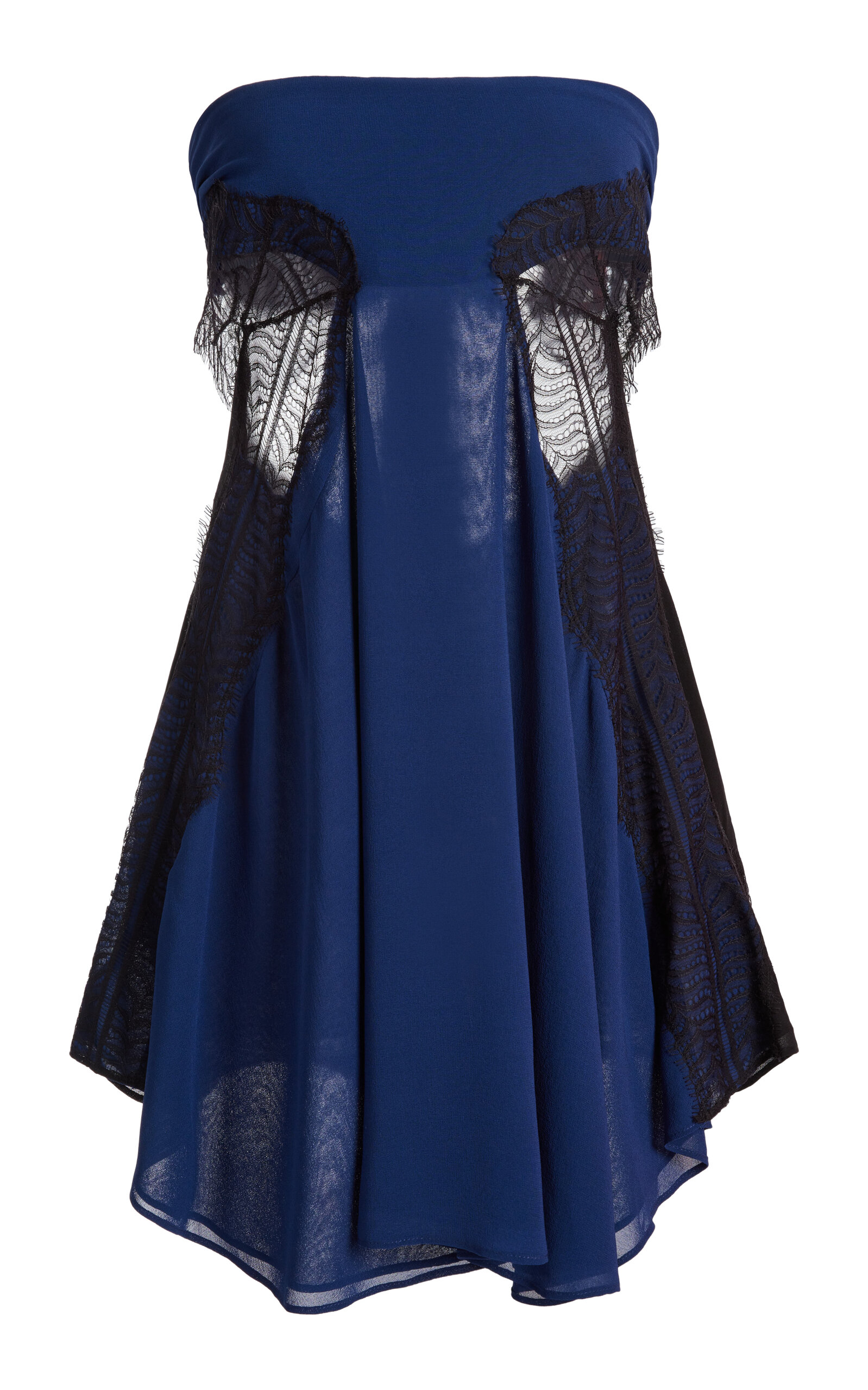 Christopher Esber Aira Strapless Silk-Lace Mini Dress