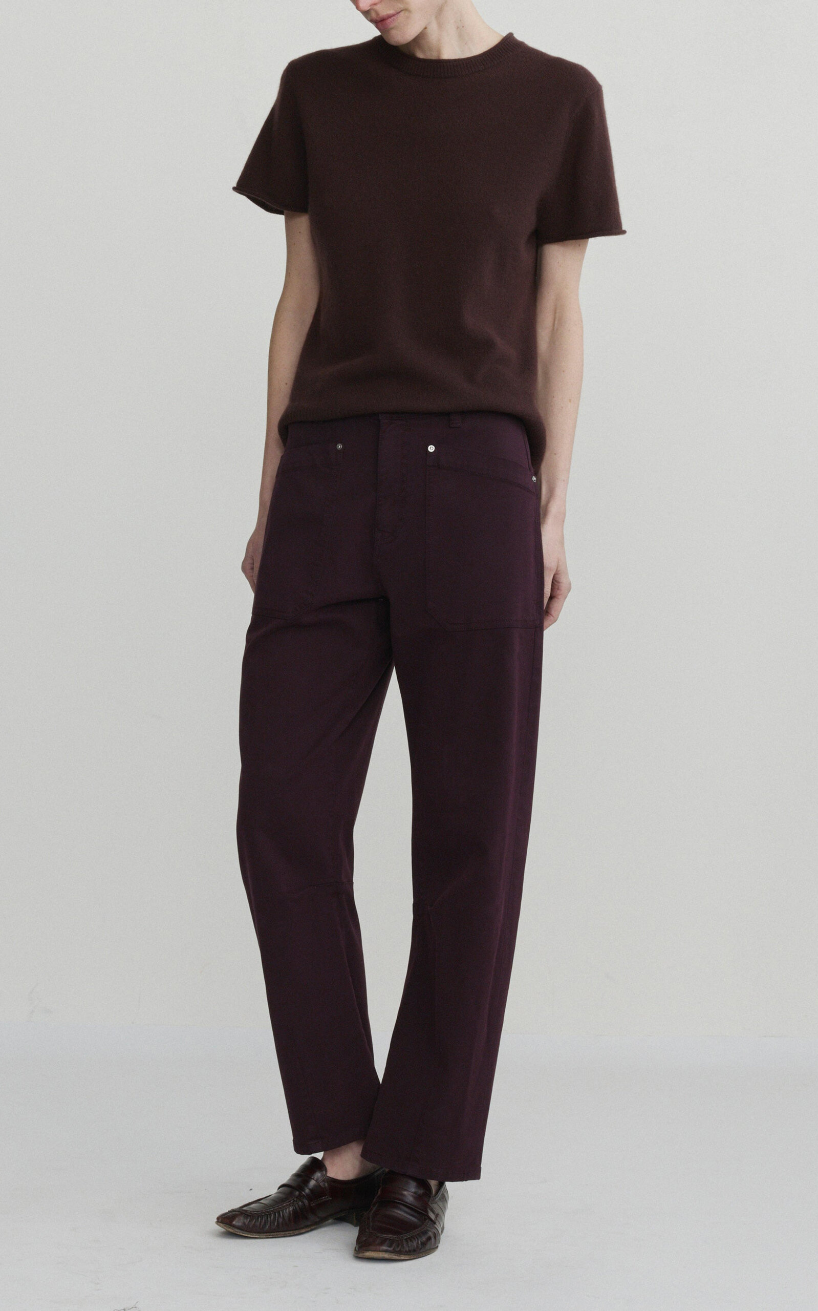 Dl1961 Bilie Easy Barrel High Rise Pants In Red