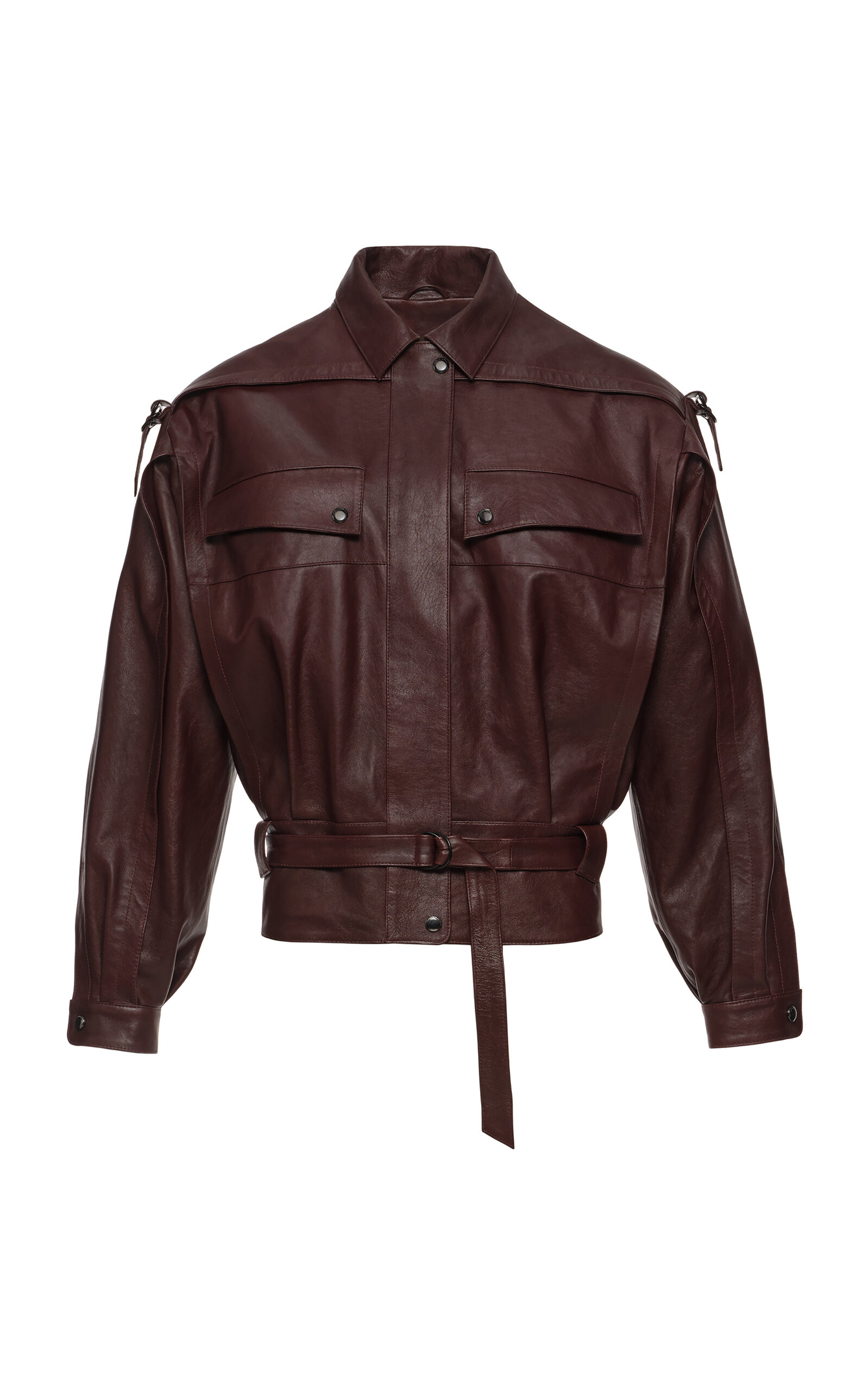 Magda Butrym Leather Bomber Jacket