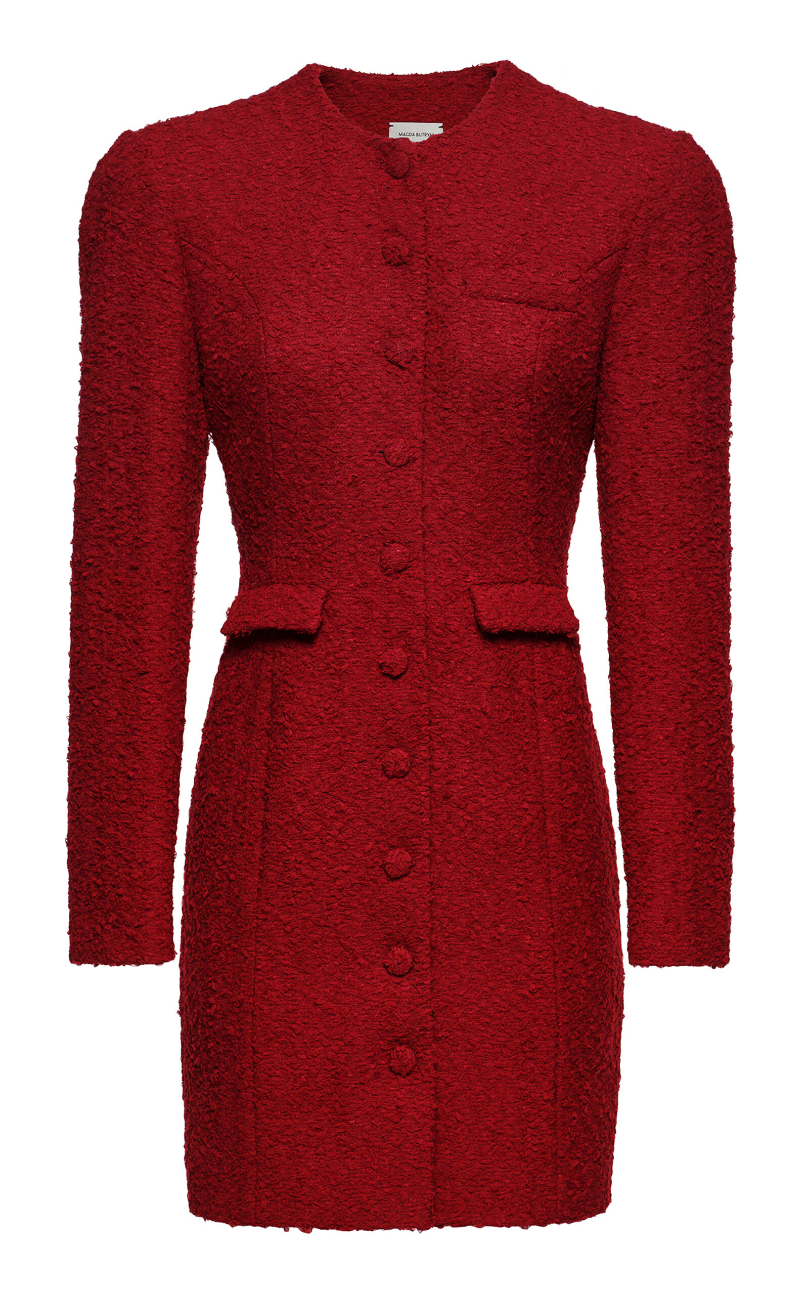 Magda Butrym Bouclé Wool-Blend Structured Mini Dress