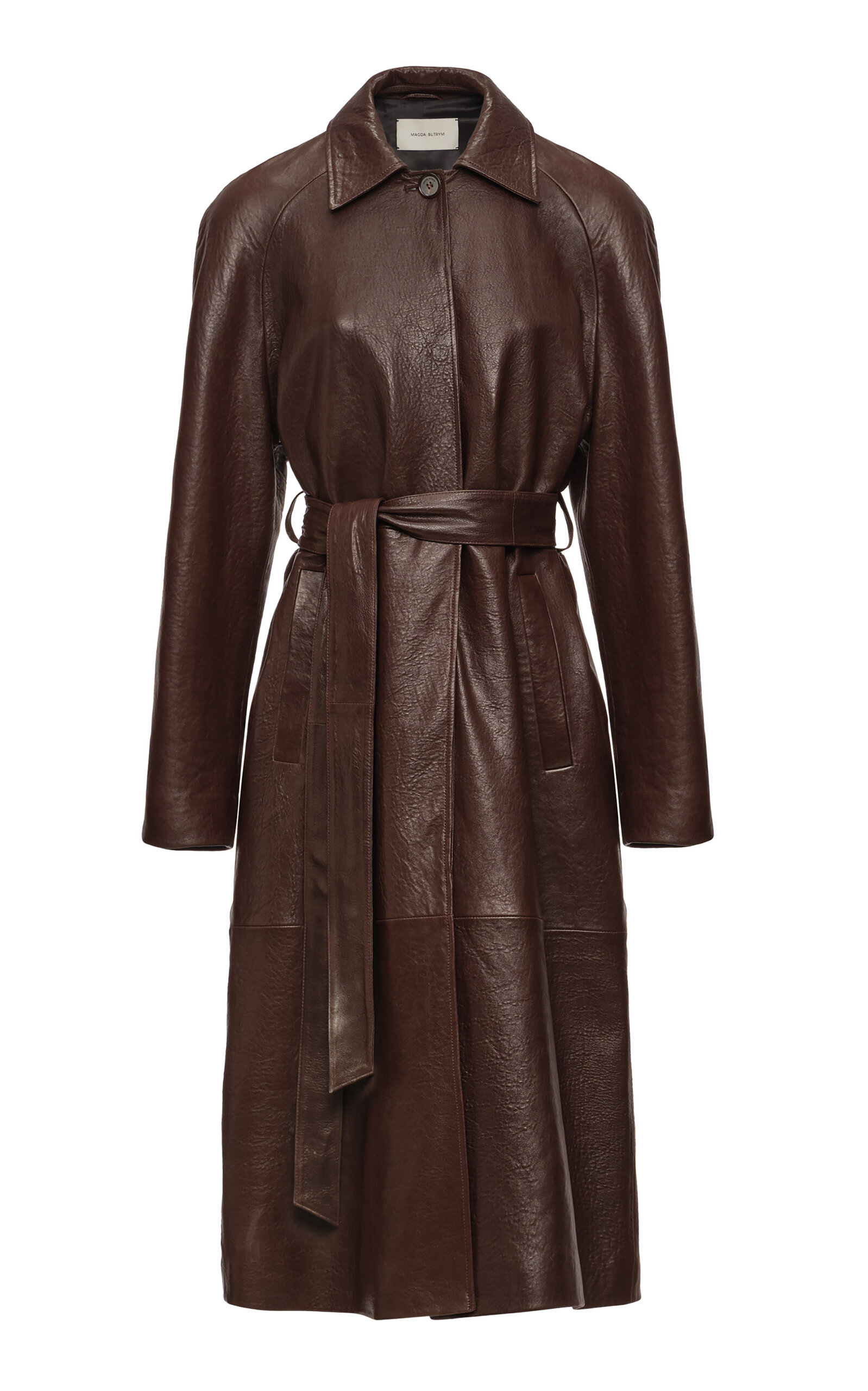 Magda Butrym Grained Leather Trench Coat