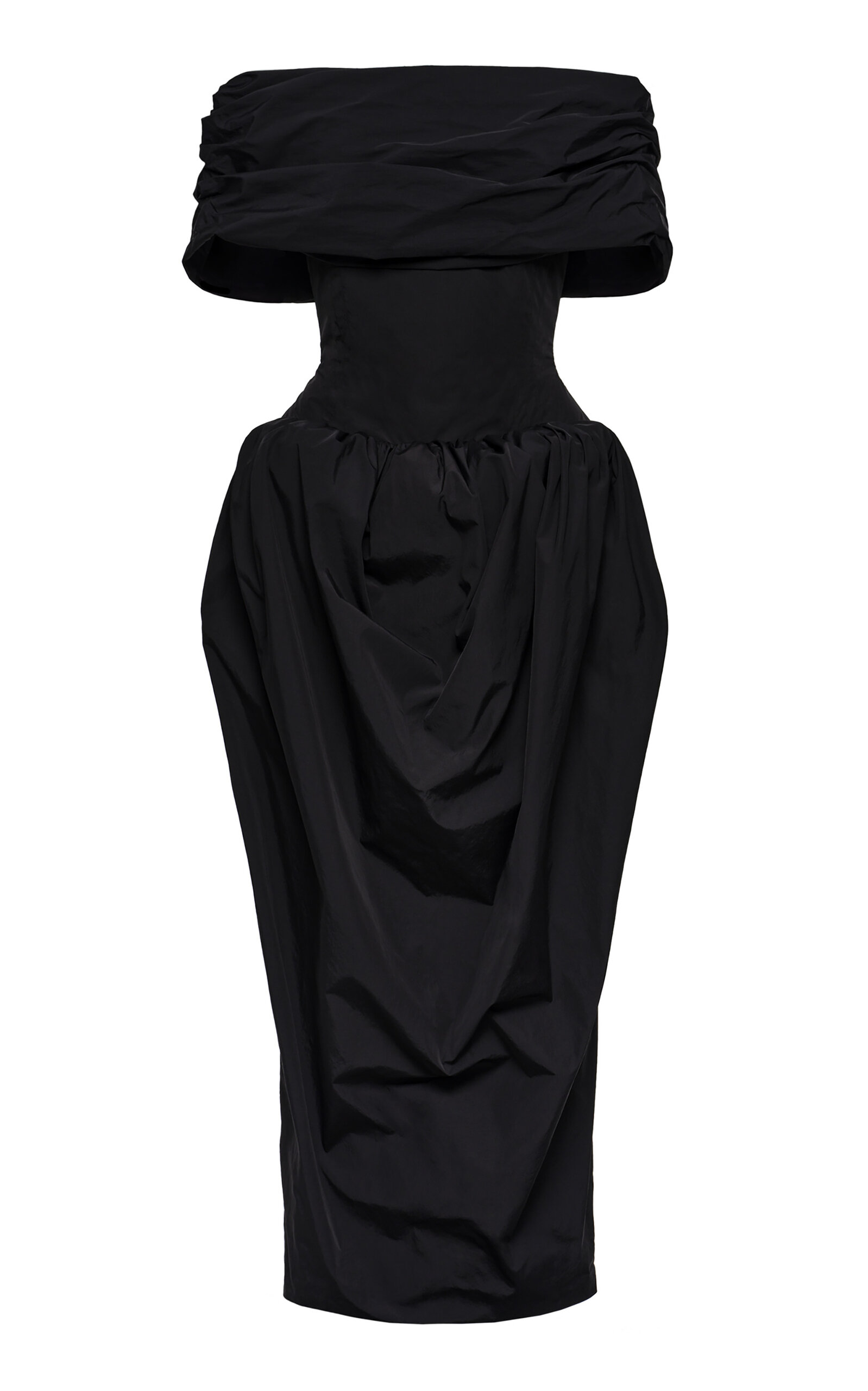 Magda Butrym Asymmetric Draped Silk Gown