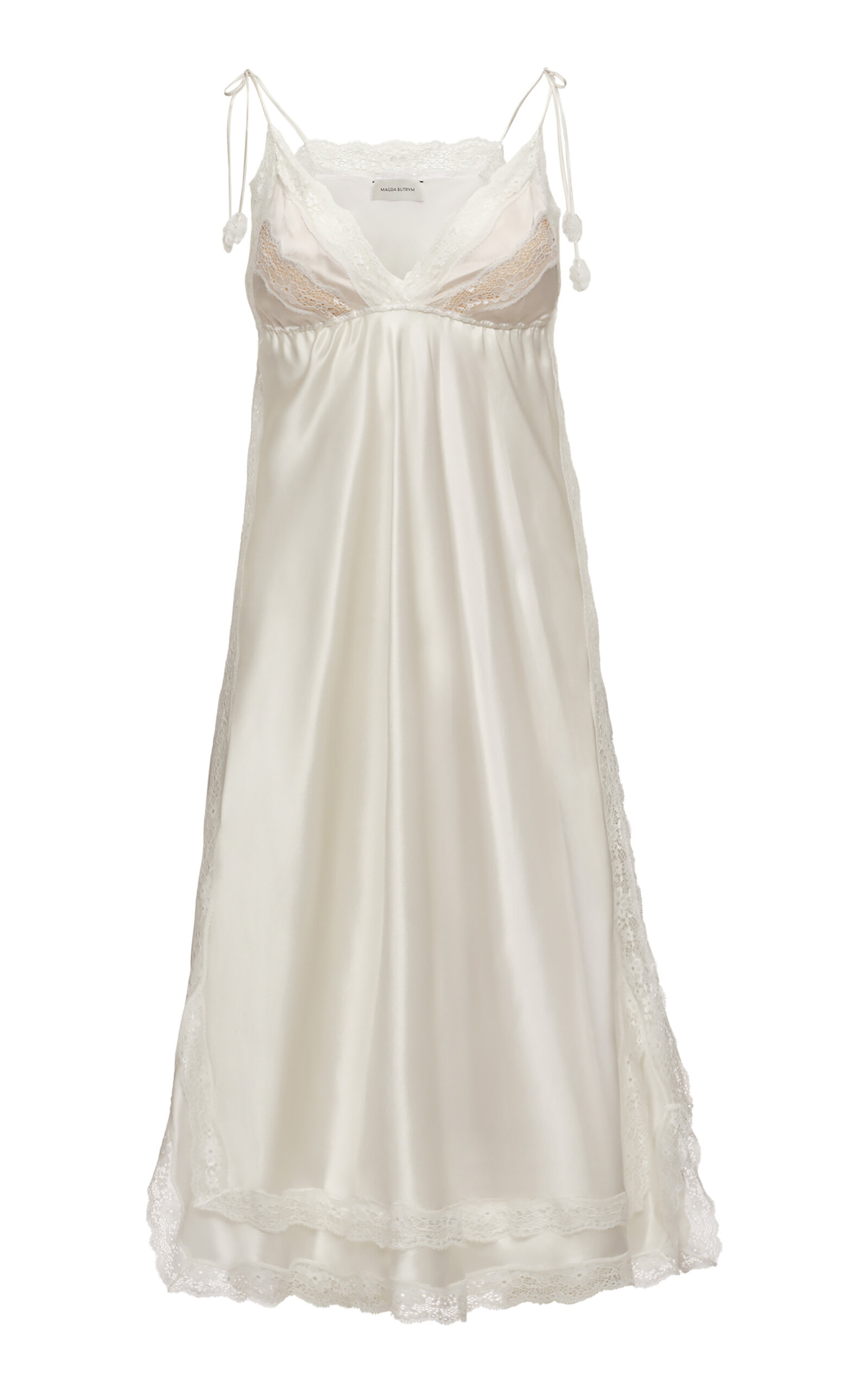 Magda Butrym Lace-Trimmed Silk Dress