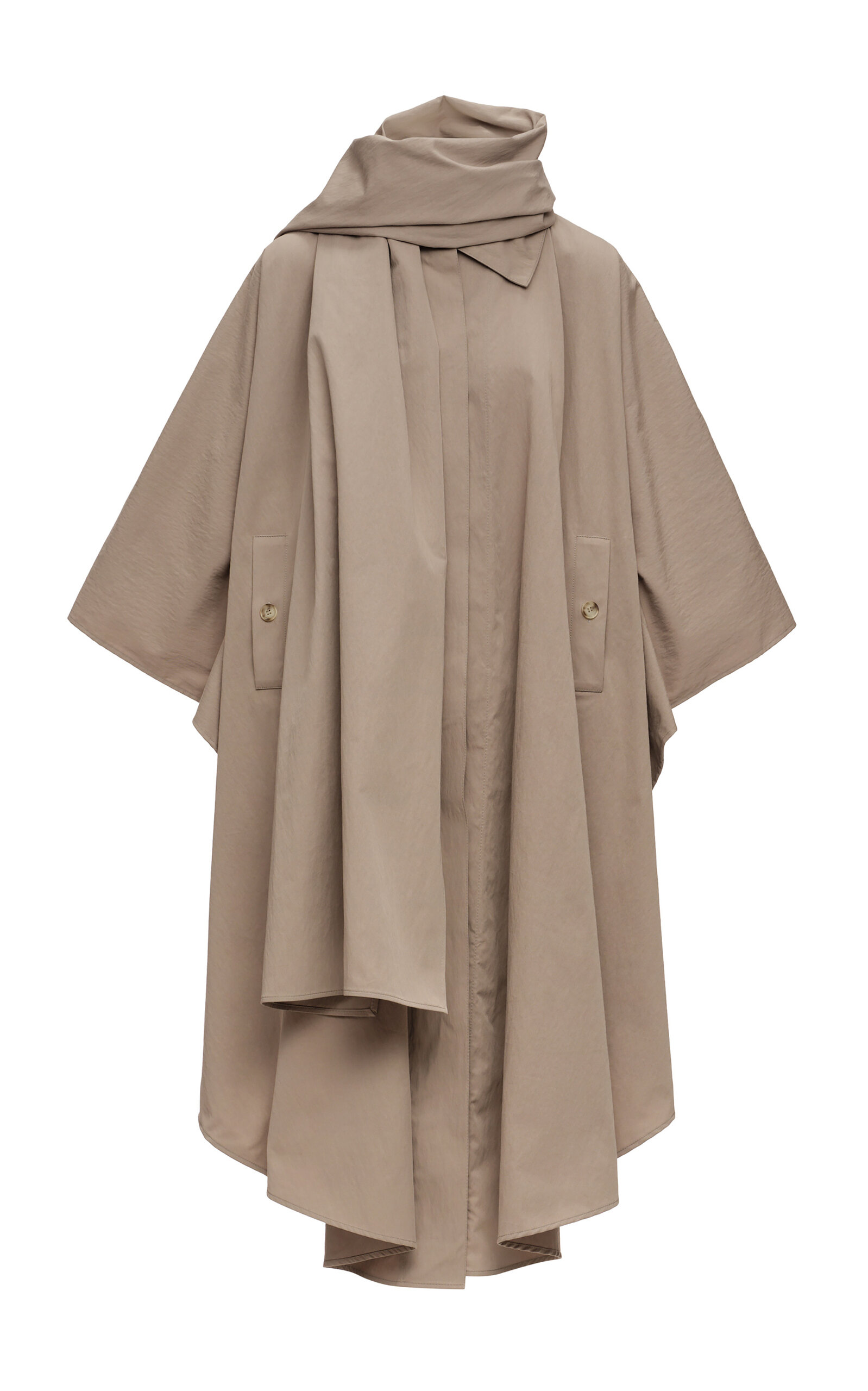 Magda Butrym Draped Cotton-Blend Coat