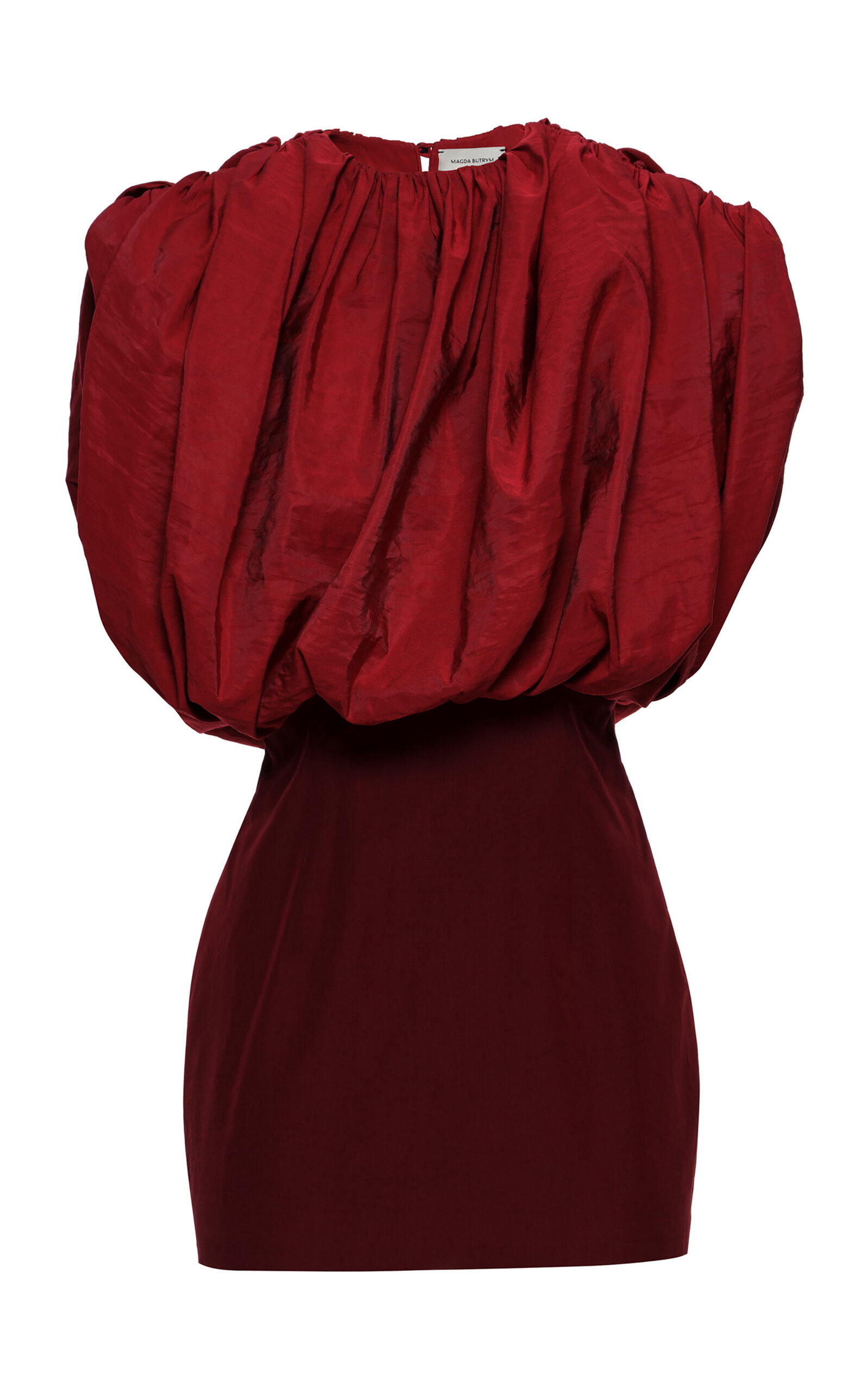 Magda Butrym Puff-Sleeve Silk Mini Dress
