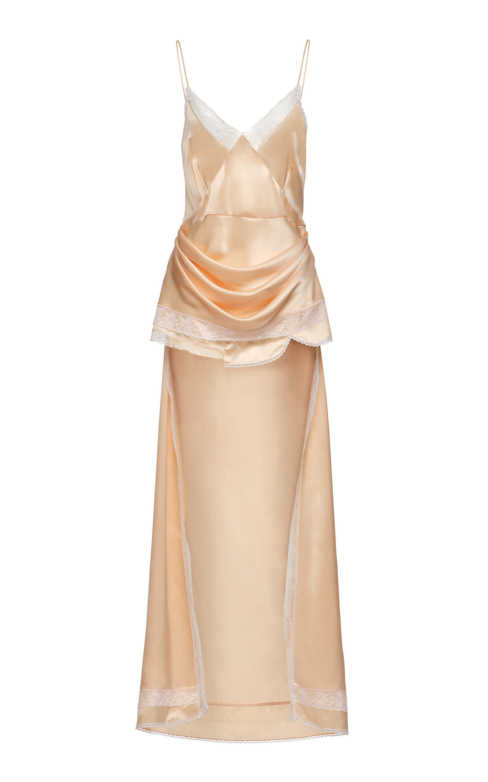 Magda Butrym Draped Silk Slip Dress