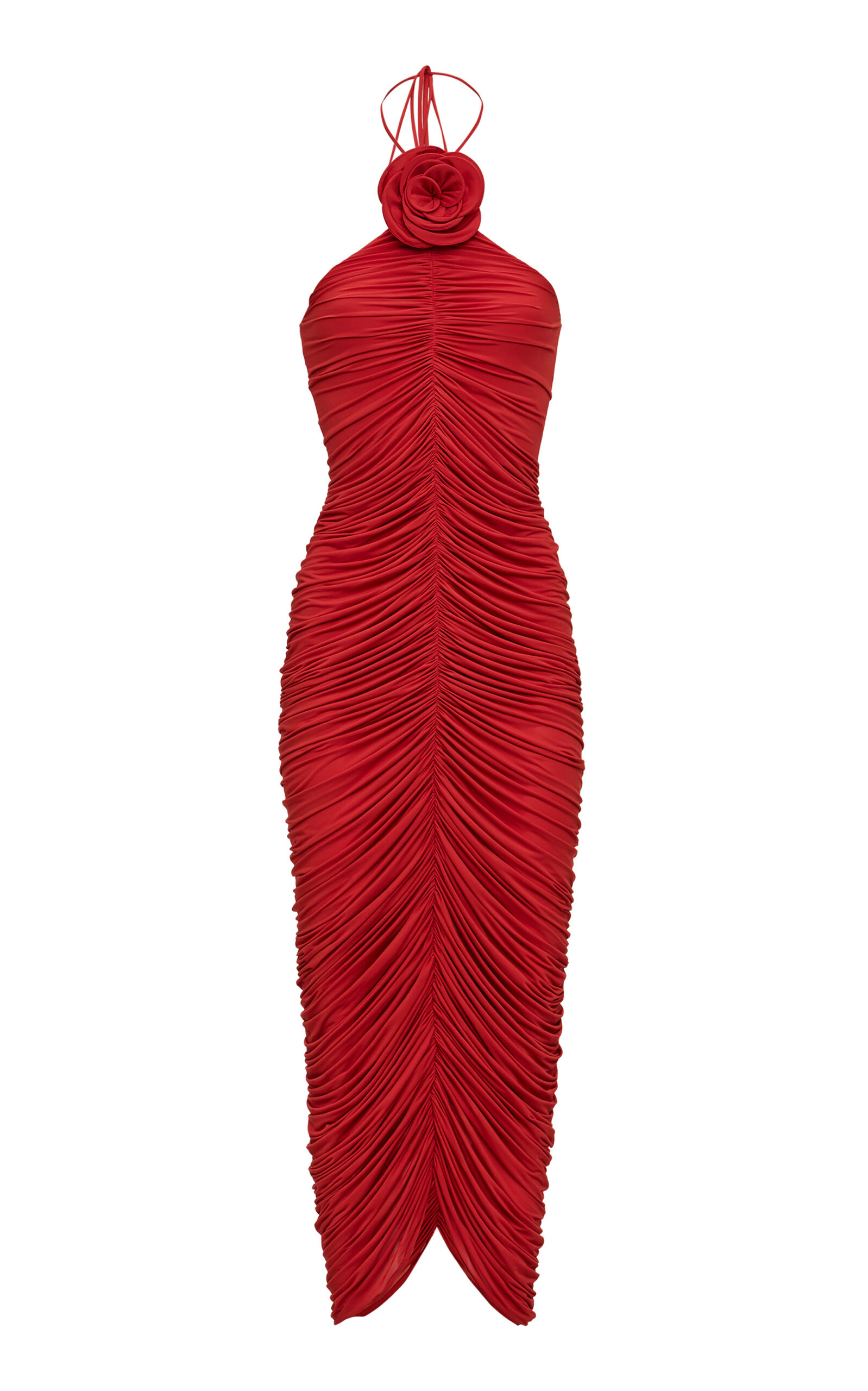Magda Butrym Ruched Halter Midi Dress