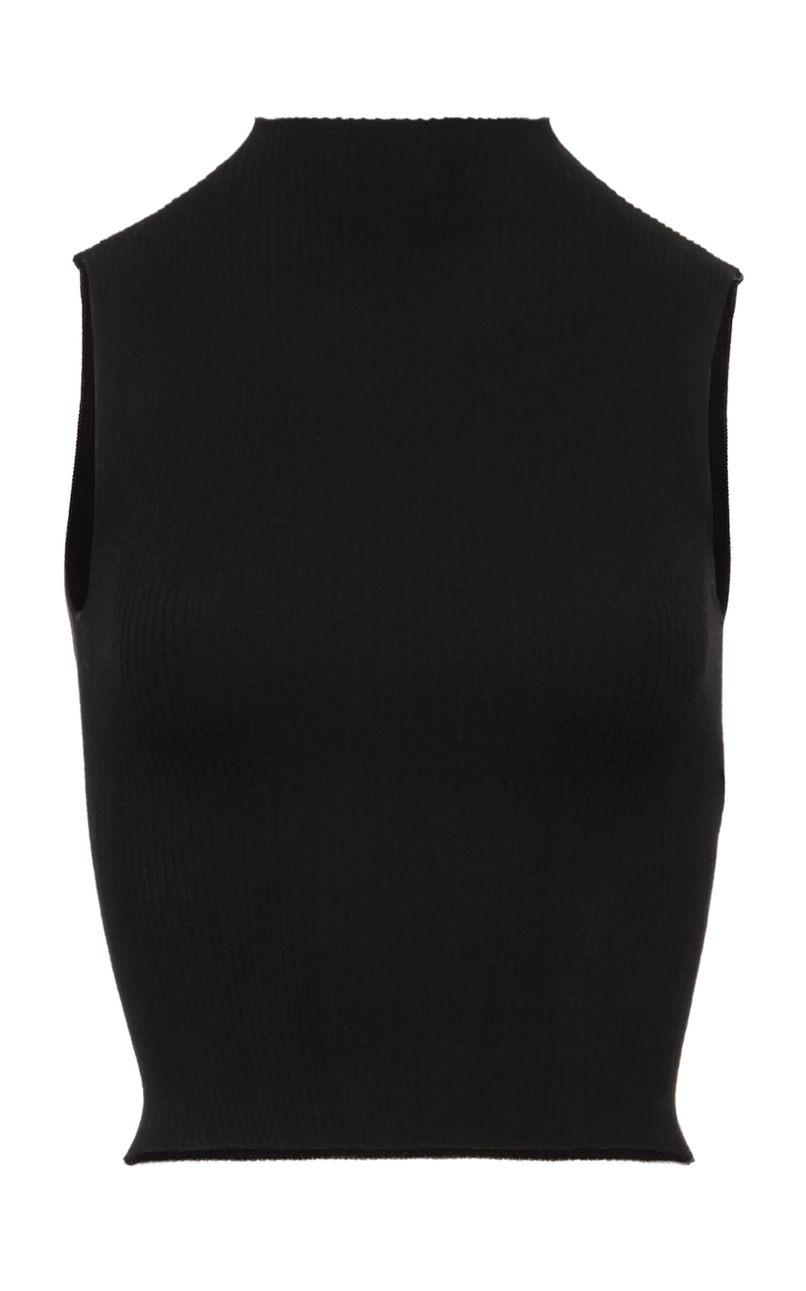 Magda Butrym Cotton Knit Cropped Top