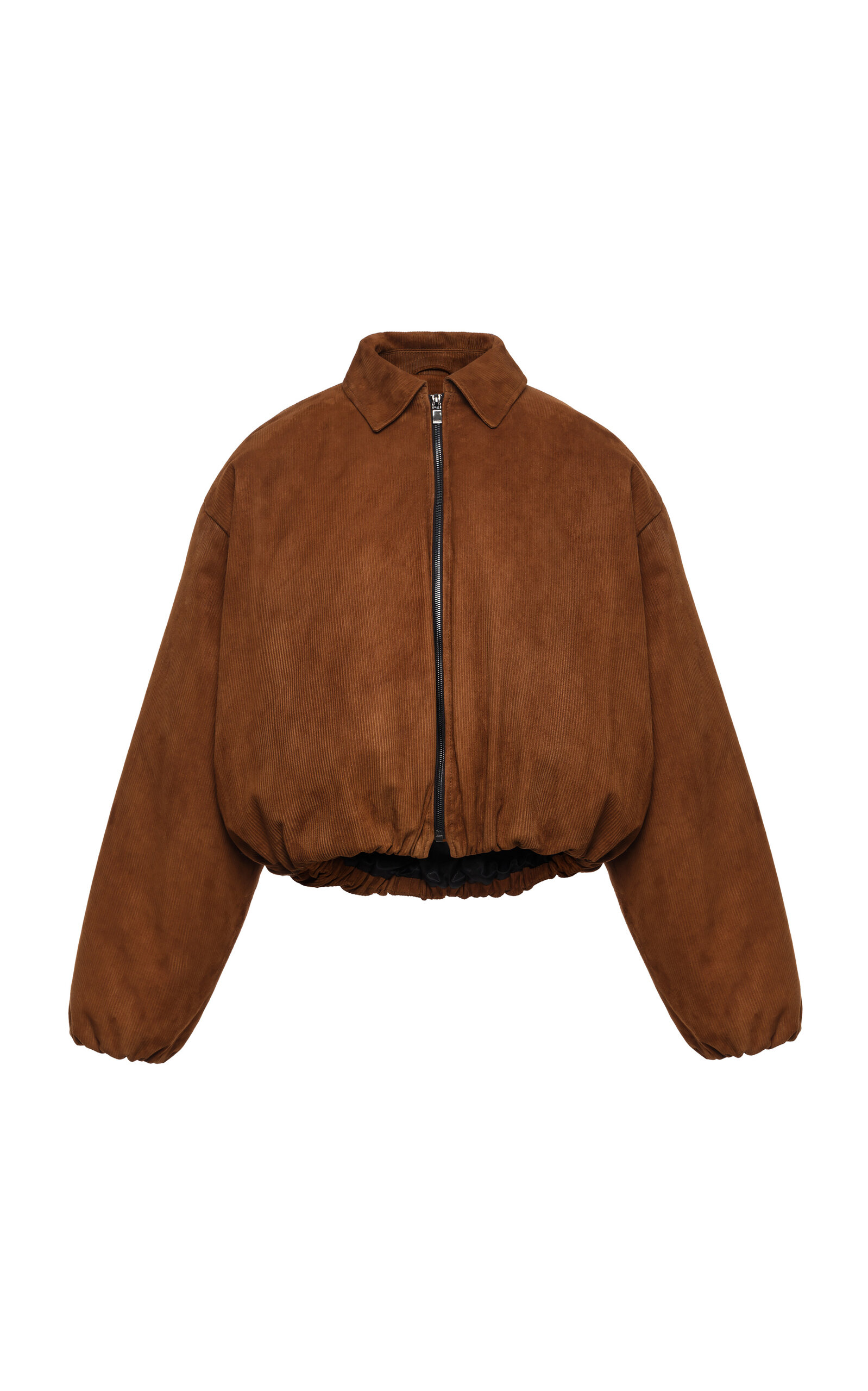 Magda Butrym Cropped Leather Bomber Jacket
