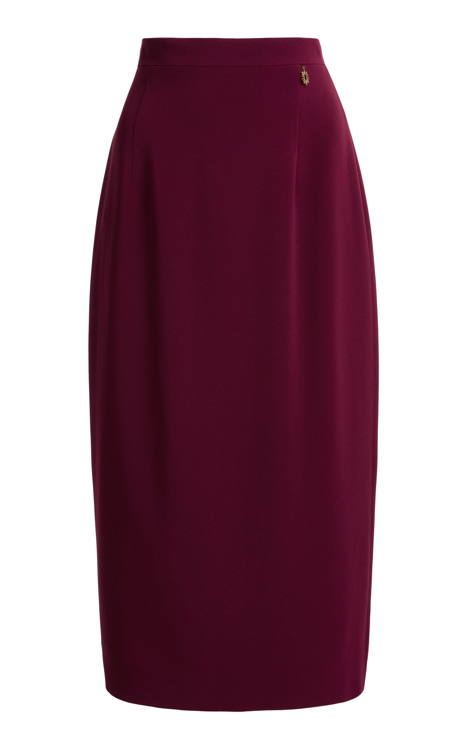 Zuhair Murad Heavy Cady Silk-Blend Midi Skirt