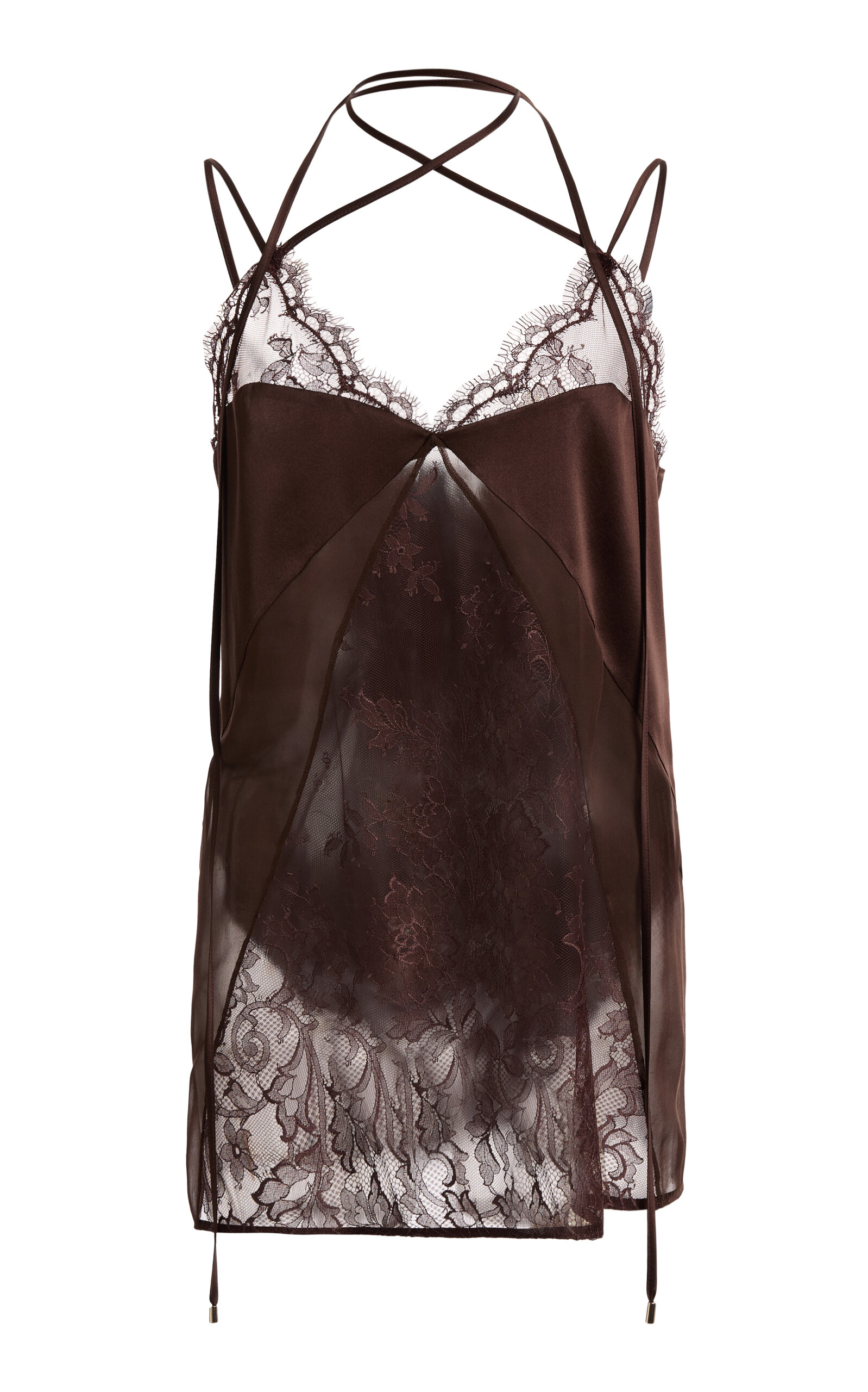 Zuhair Murad Lace & Satin Silk-Blend Top