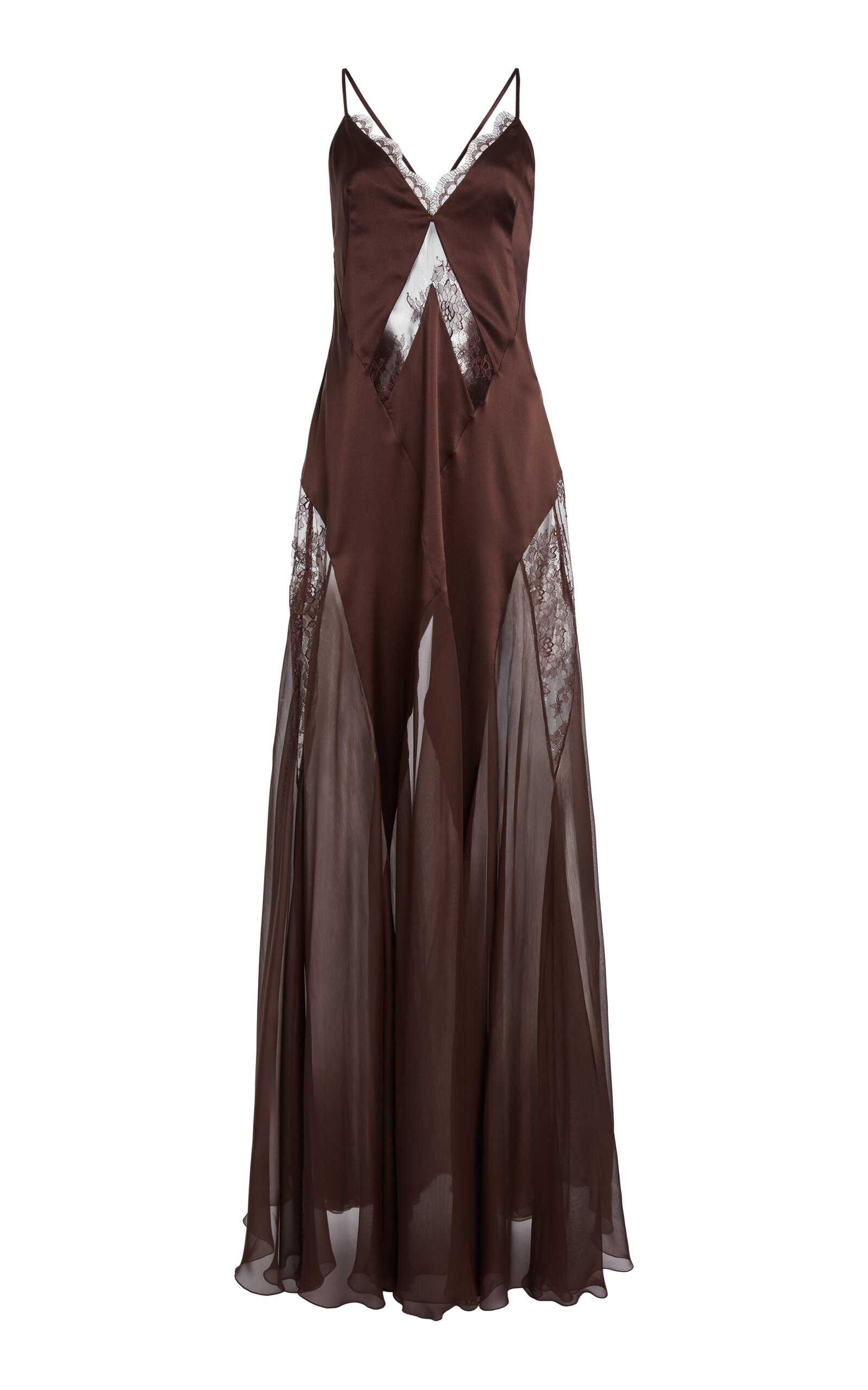 Zuhair Murad Lace & Satin Silk-Blend Long Slip Dress