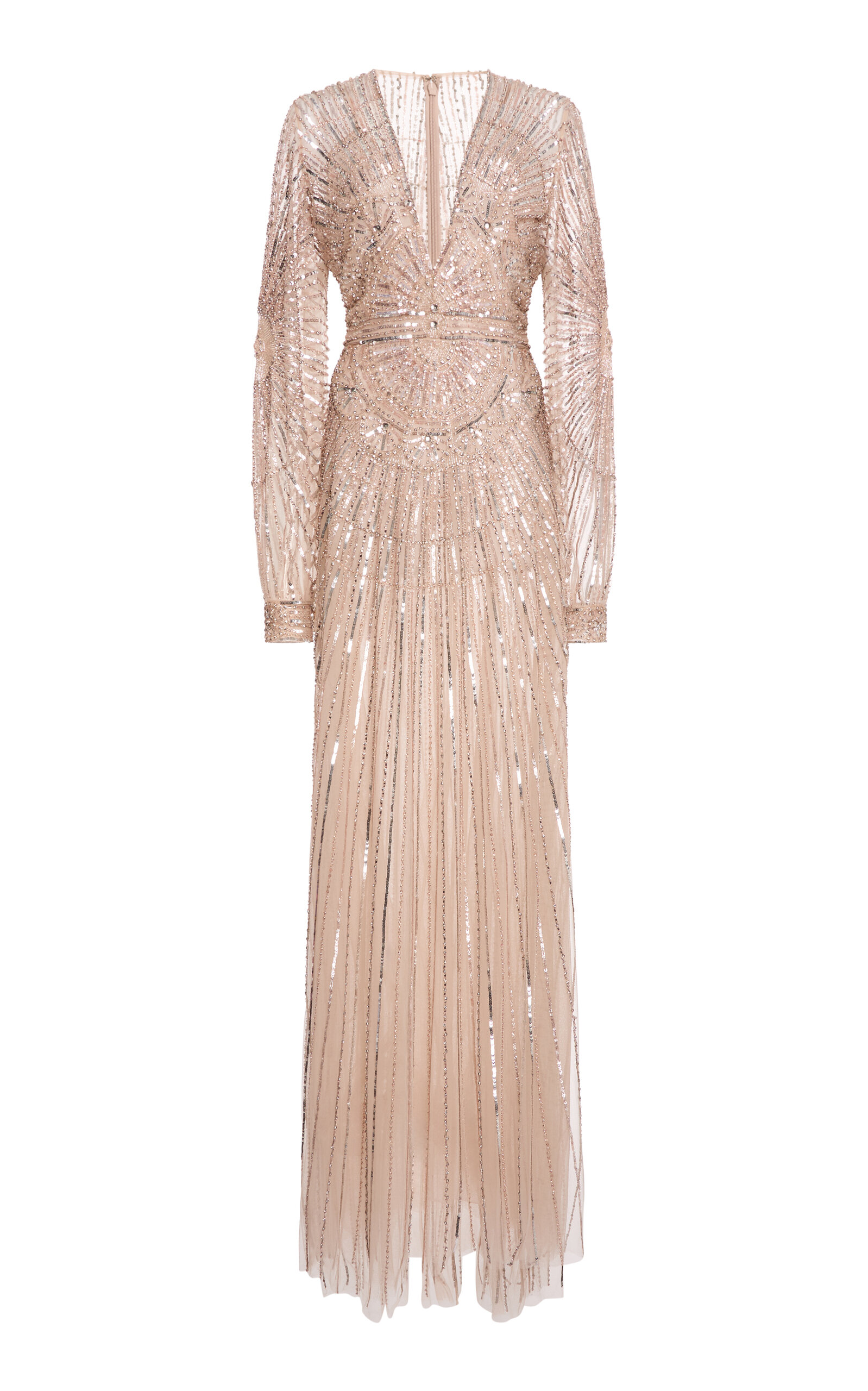 Zuhair Murad - Winter Garden Embroidered Long Dress - Pink - FR 36 - Moda Operandi