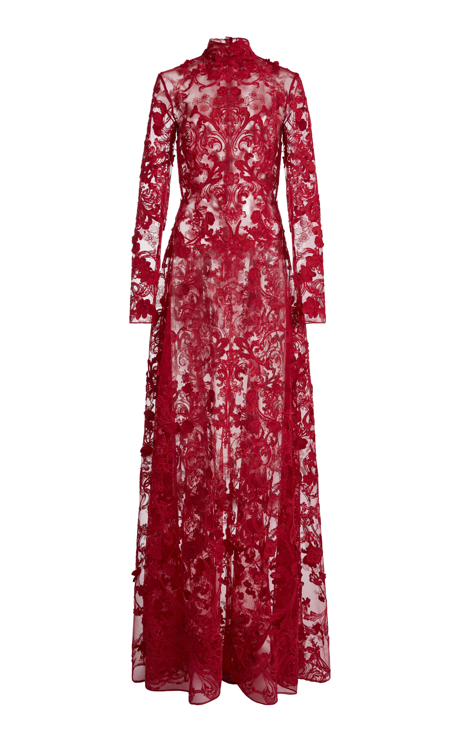 Zuhair Murad Haussmannian Flared Cotton-Blend Long Dress