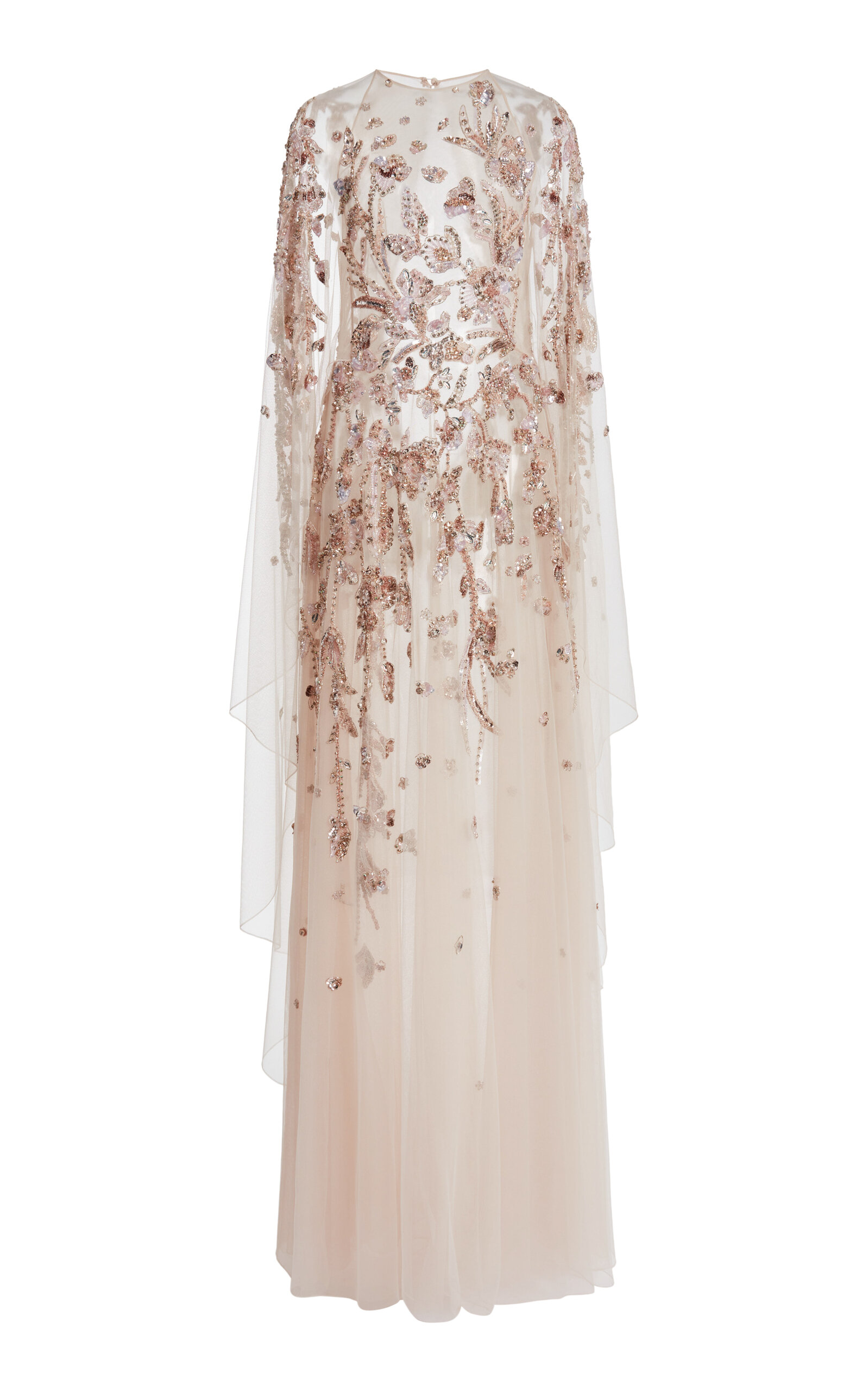 Zuhair Murad Flower Bouquet Embroidered Kaftan