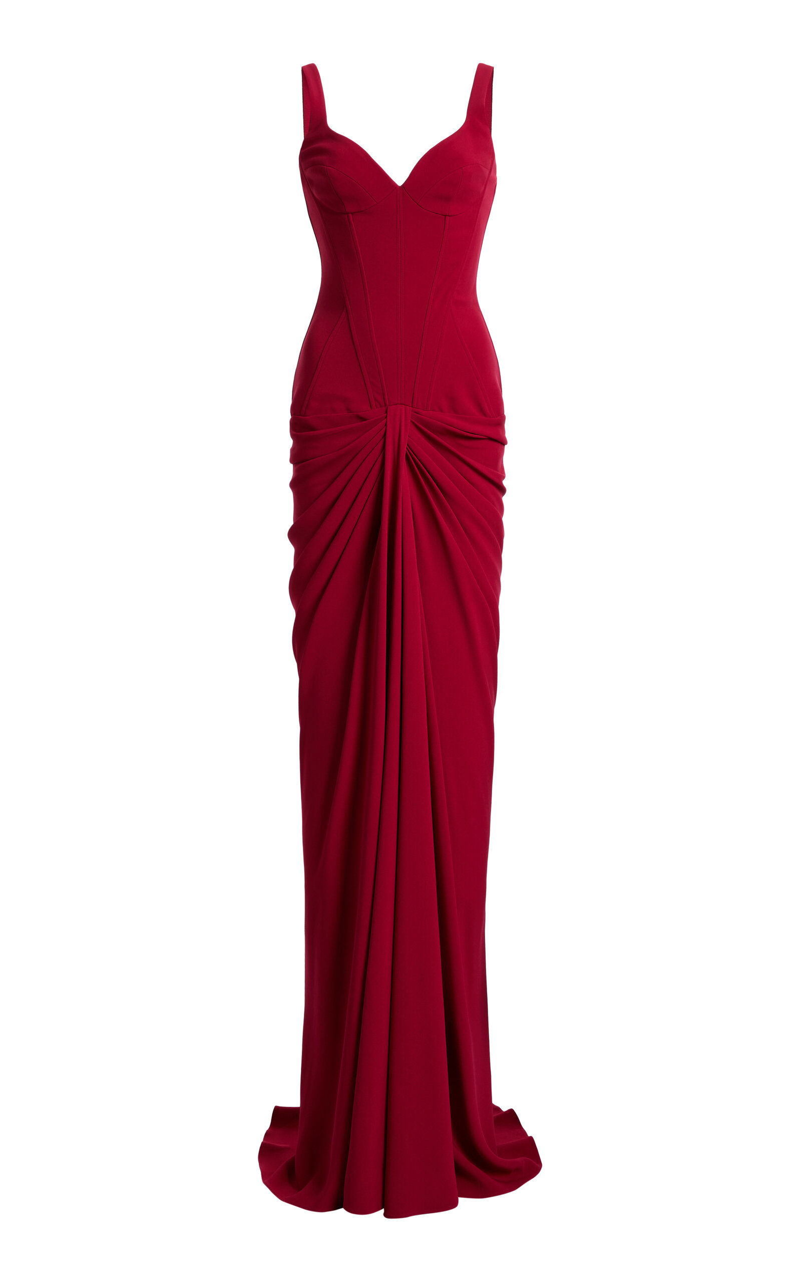 Zuhair Murad Heavy Cady Draped Long Dress