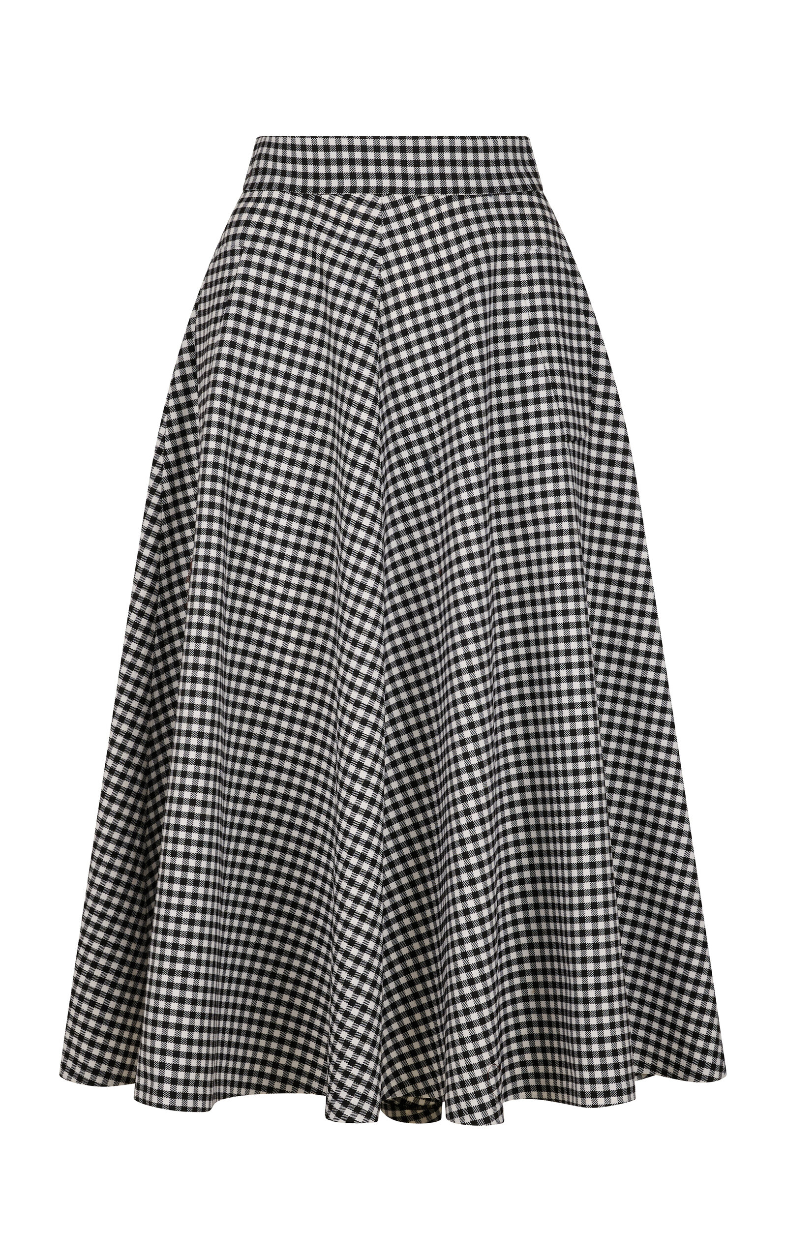 Martin Grant Virgin Wool A-Line Panel Skirt