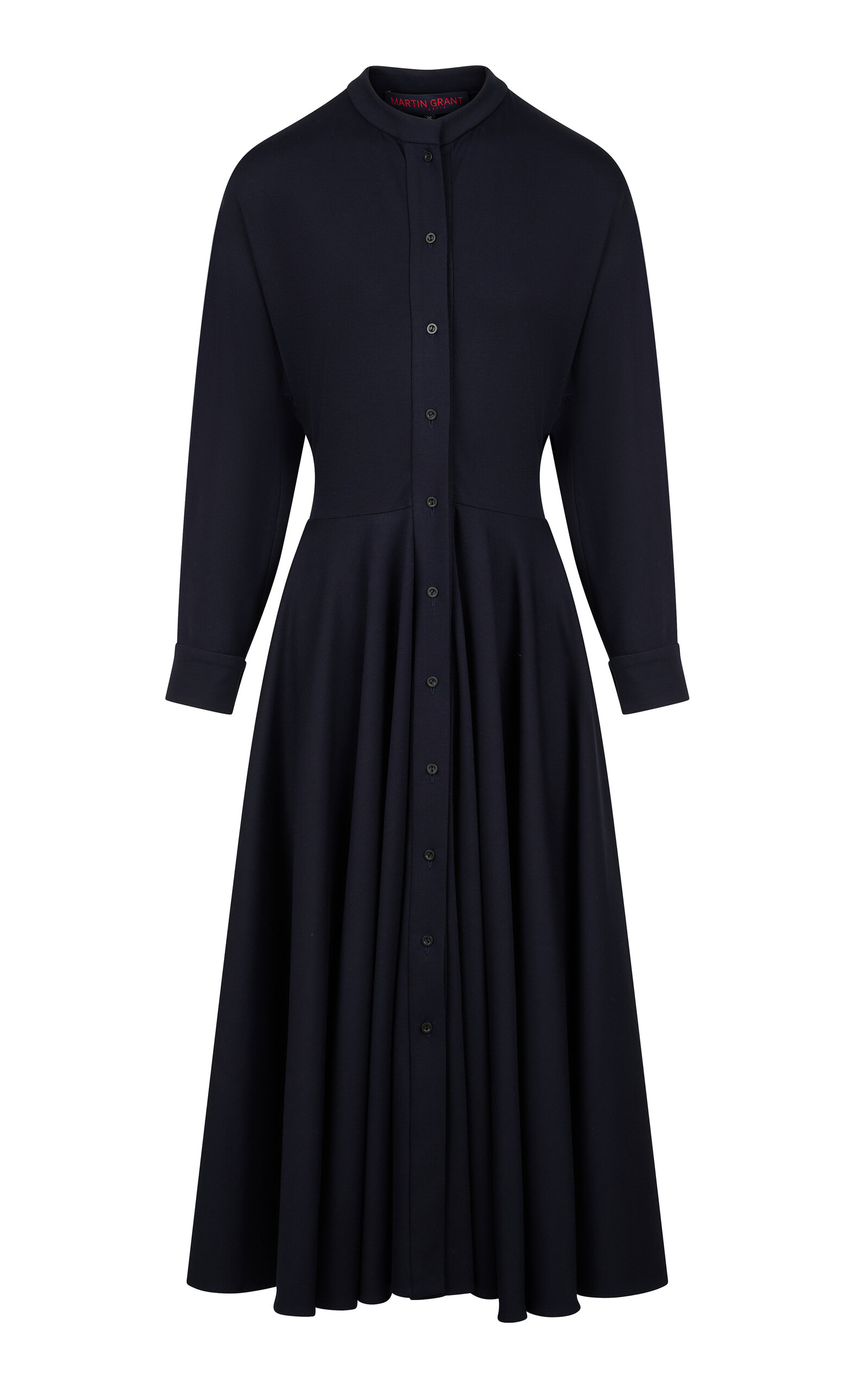 Martin Grant Ful- Circle Midi Dress With Kimono Sleeves