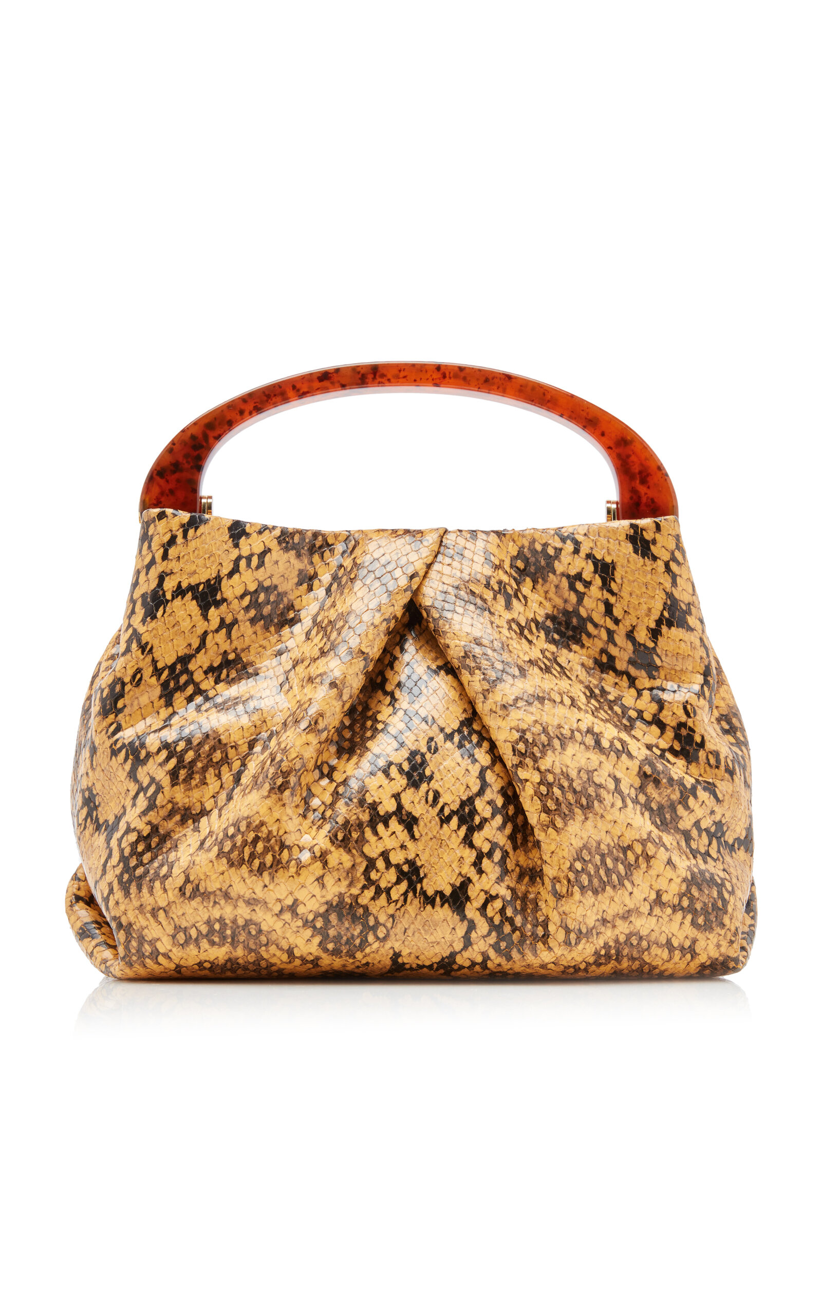 Dries Van Noten - Crisp Small Leather Handbag - Yellow - OS - Moda Operandi