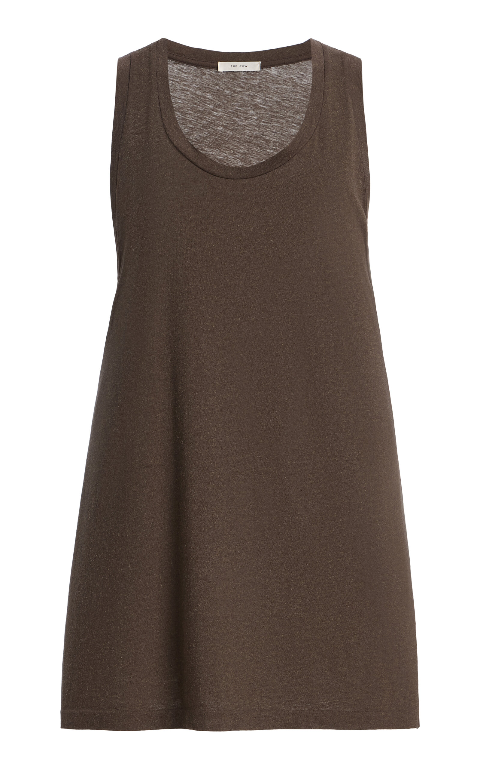 The Row Elana Cotton; Silk And Cashmere Tank Top In Grey