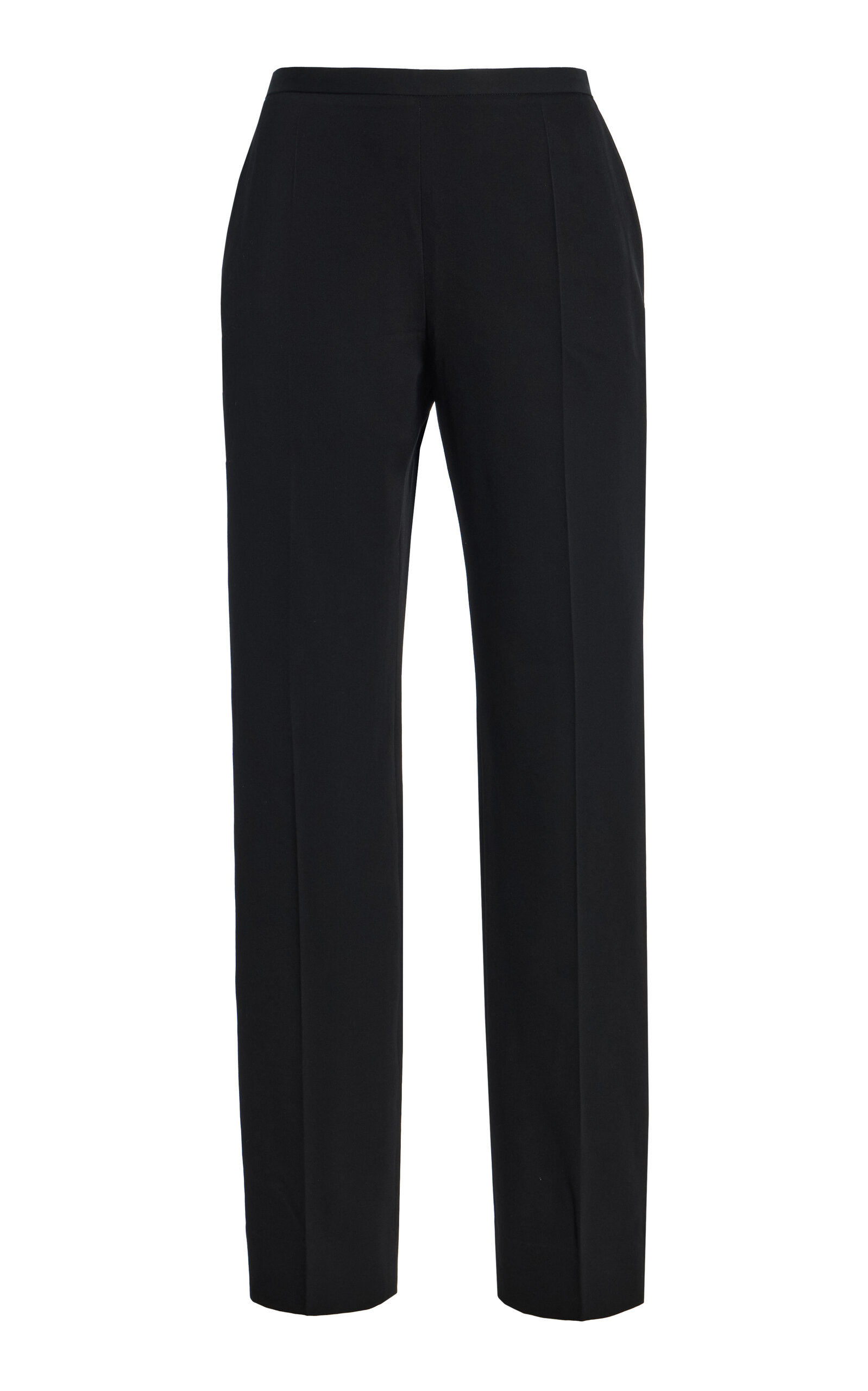 The Row Cyril Wool Straight-leg Pants In Black