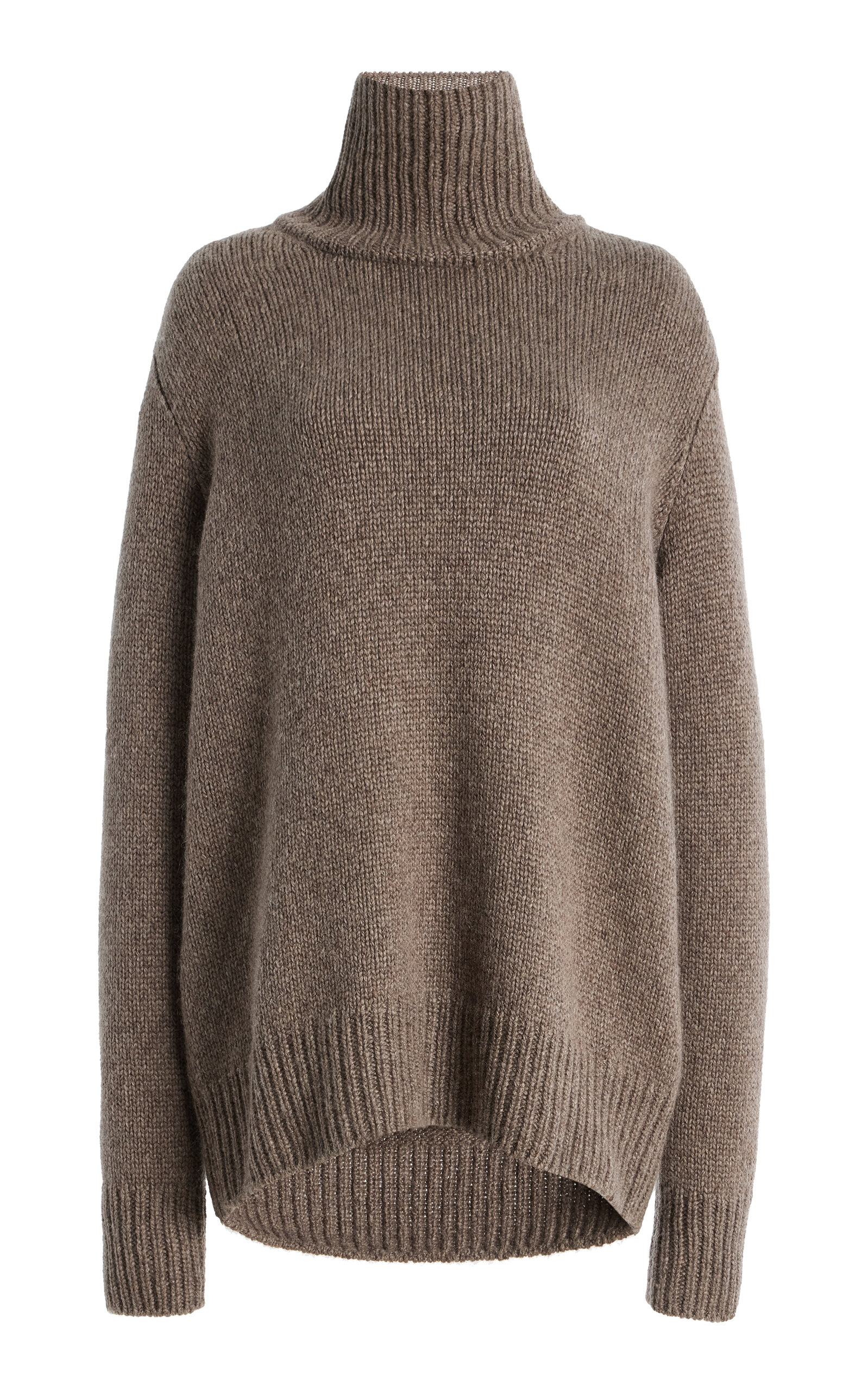 The Row Plira Cashmere Turtleneck Sweater In Grey