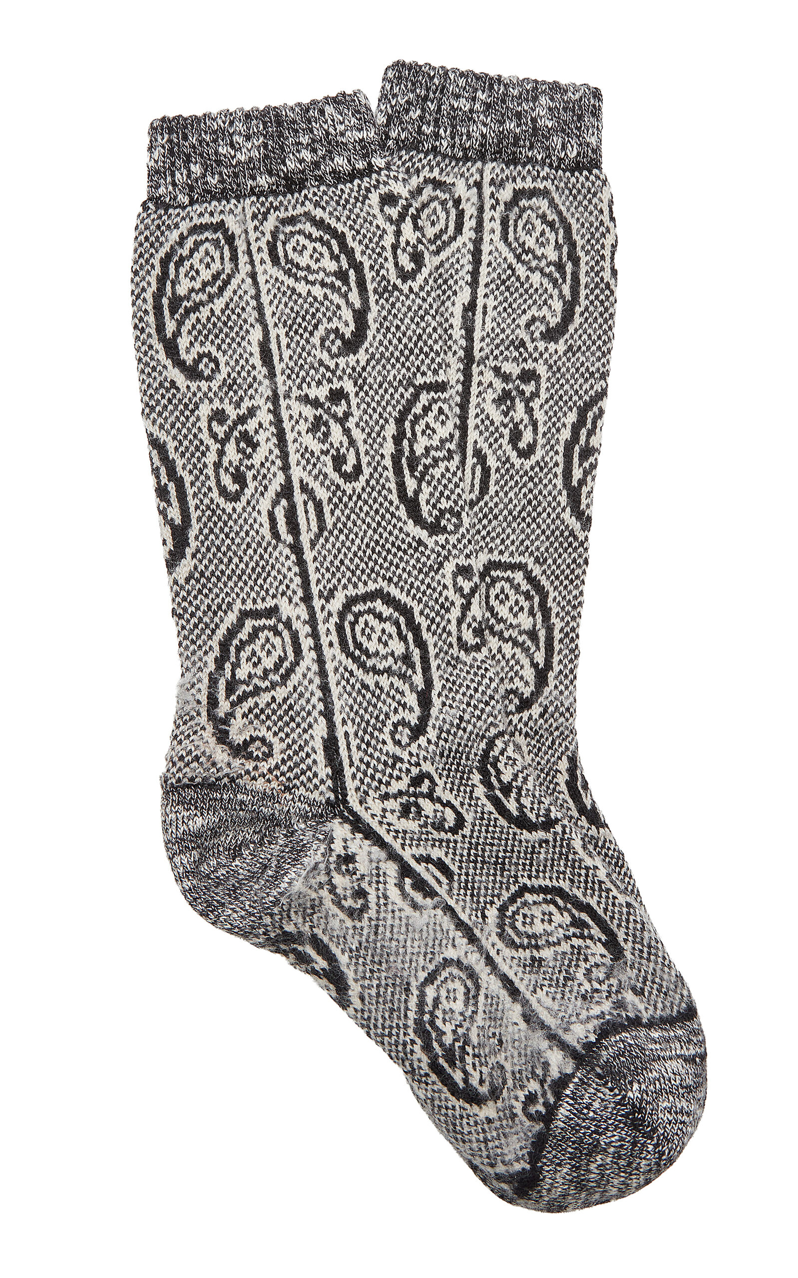 Dries Van Noten Paisley-Jacquard Wool Socks | Thumbnail 3