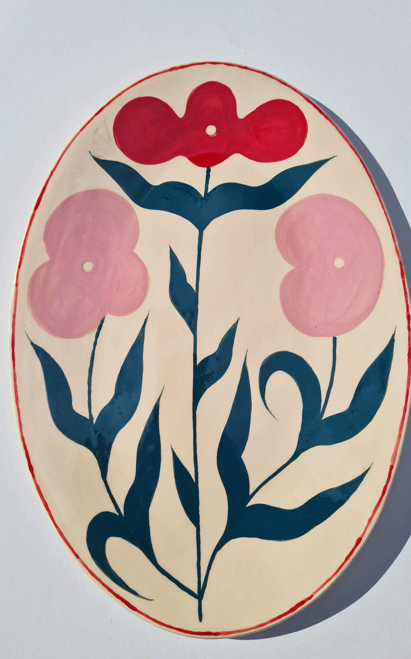 Adèle Beaumais Trio Oval Platter - Floral - Women's Clothing