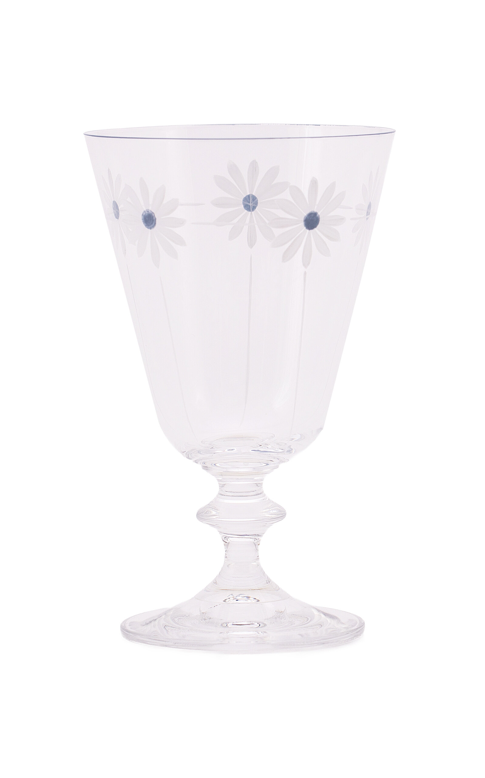 Esencial Hogar Daisy Stemmed Glass In Blue - Blue