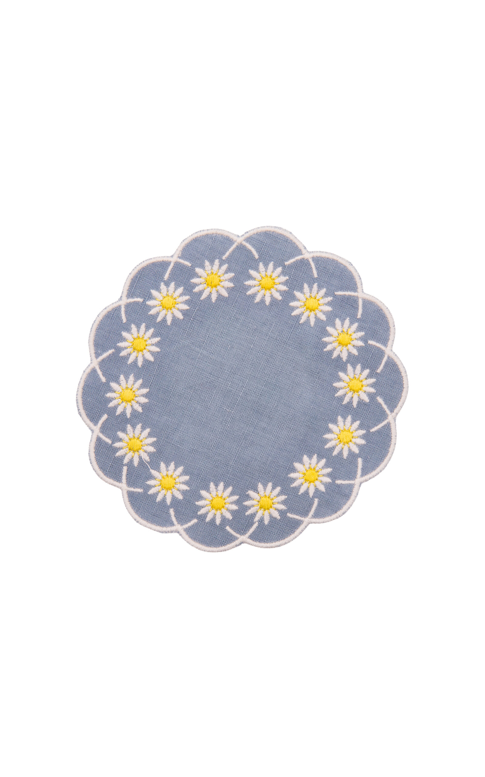 Esencial Hogar Daisy Coaster In Blue; Set of 4; by Los Encajeros - Blue