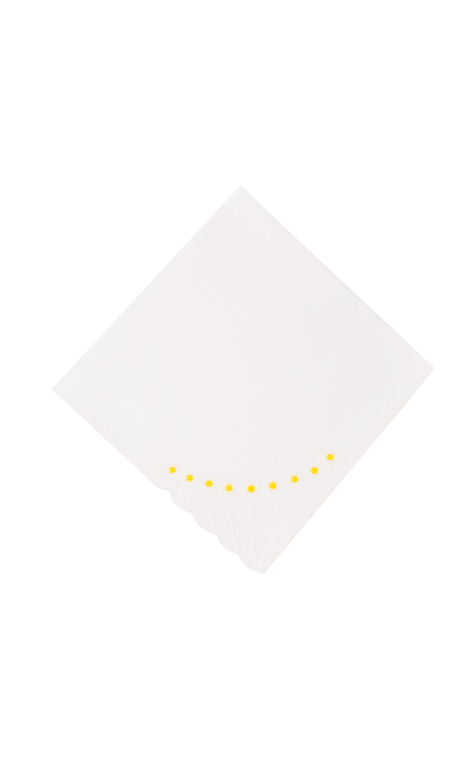 Esencial Hogar Daisy Dinner Napkin In White by Los Encajeros - White