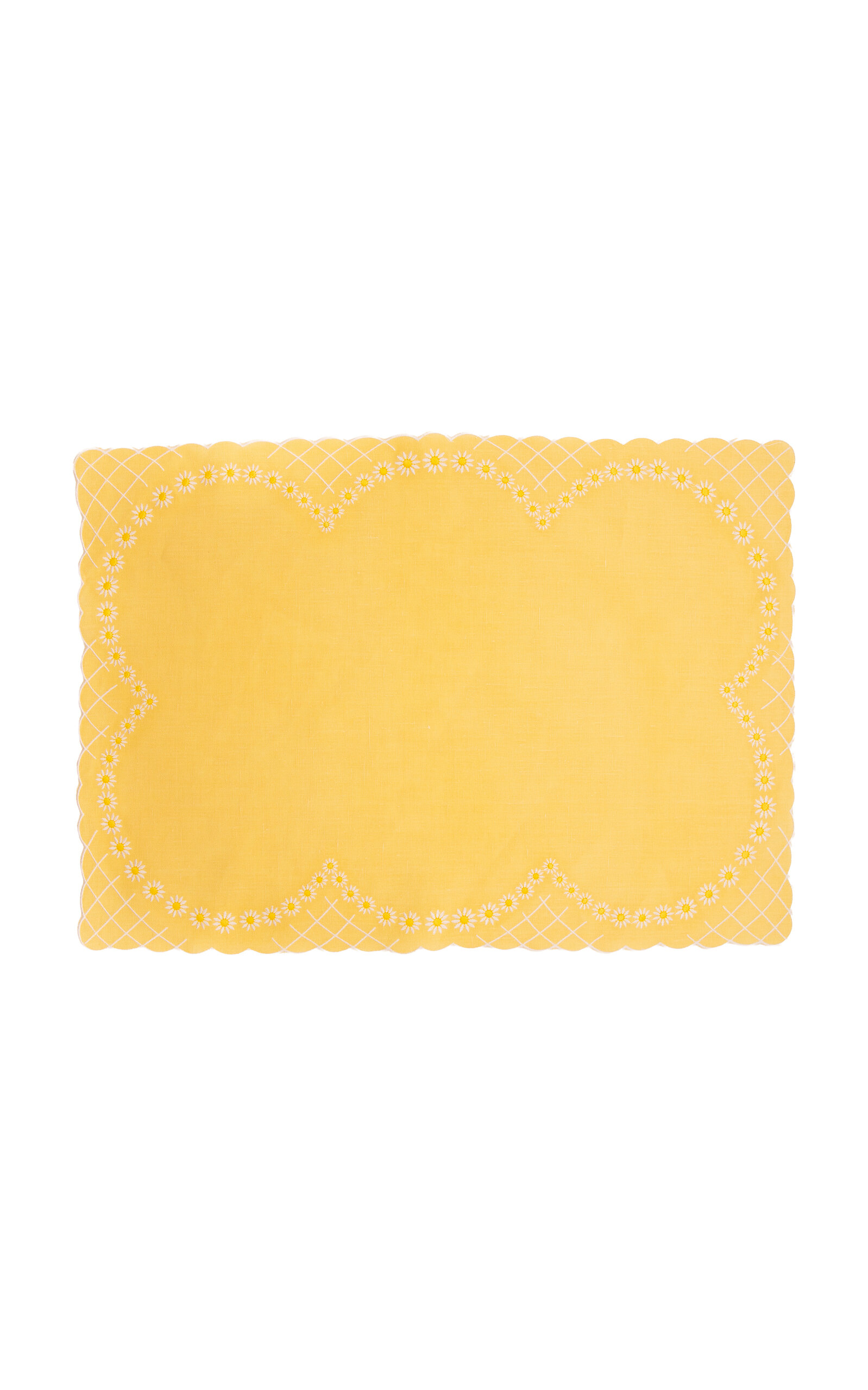 Esencial Hogar Daisy Placemat In Butter Yellow by Los Encajeros - Multi