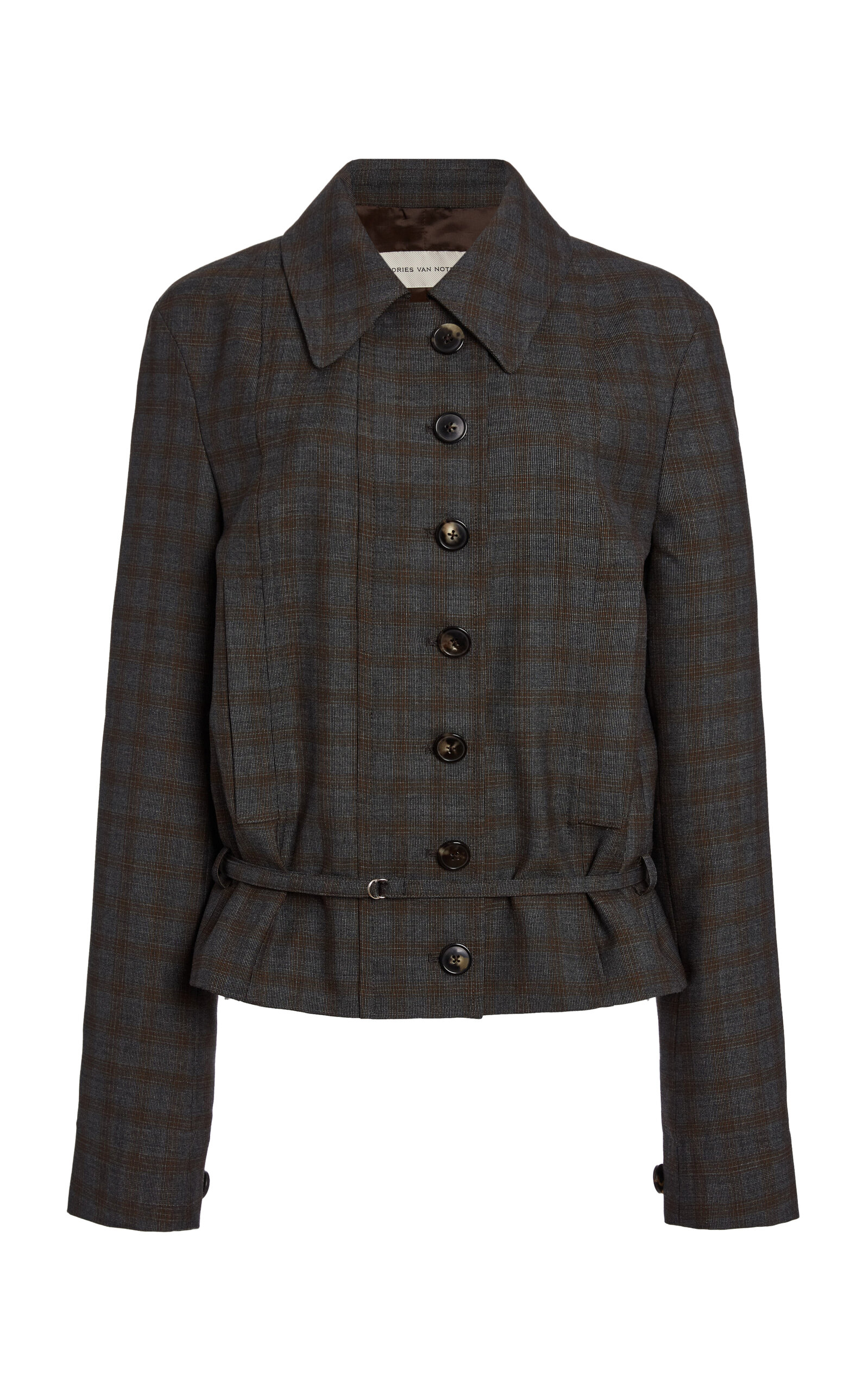 Dries Van Noten Valena Checked Wool Jacket - Moda Operandi