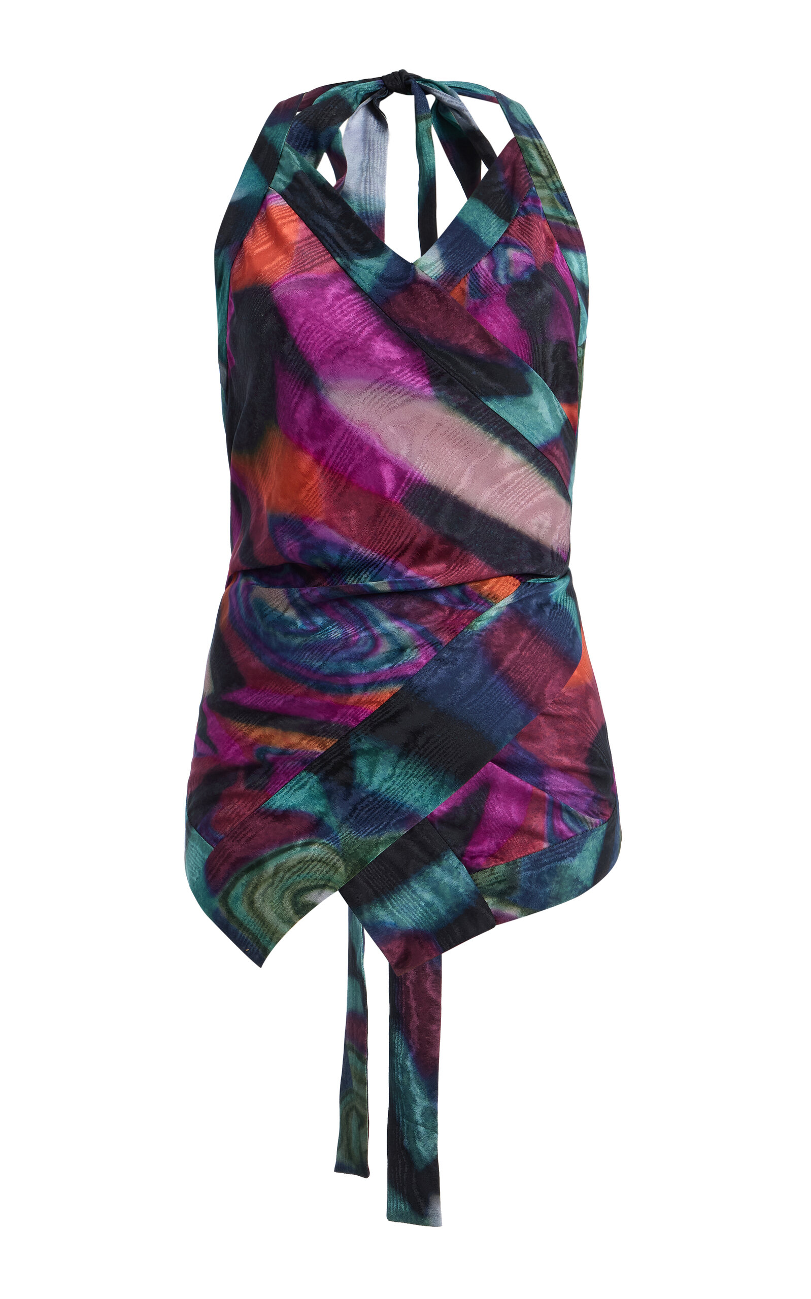 Dries Van Noten - Cussia Printed Moiré Top - Pink - FR 42 - Moda Operandi