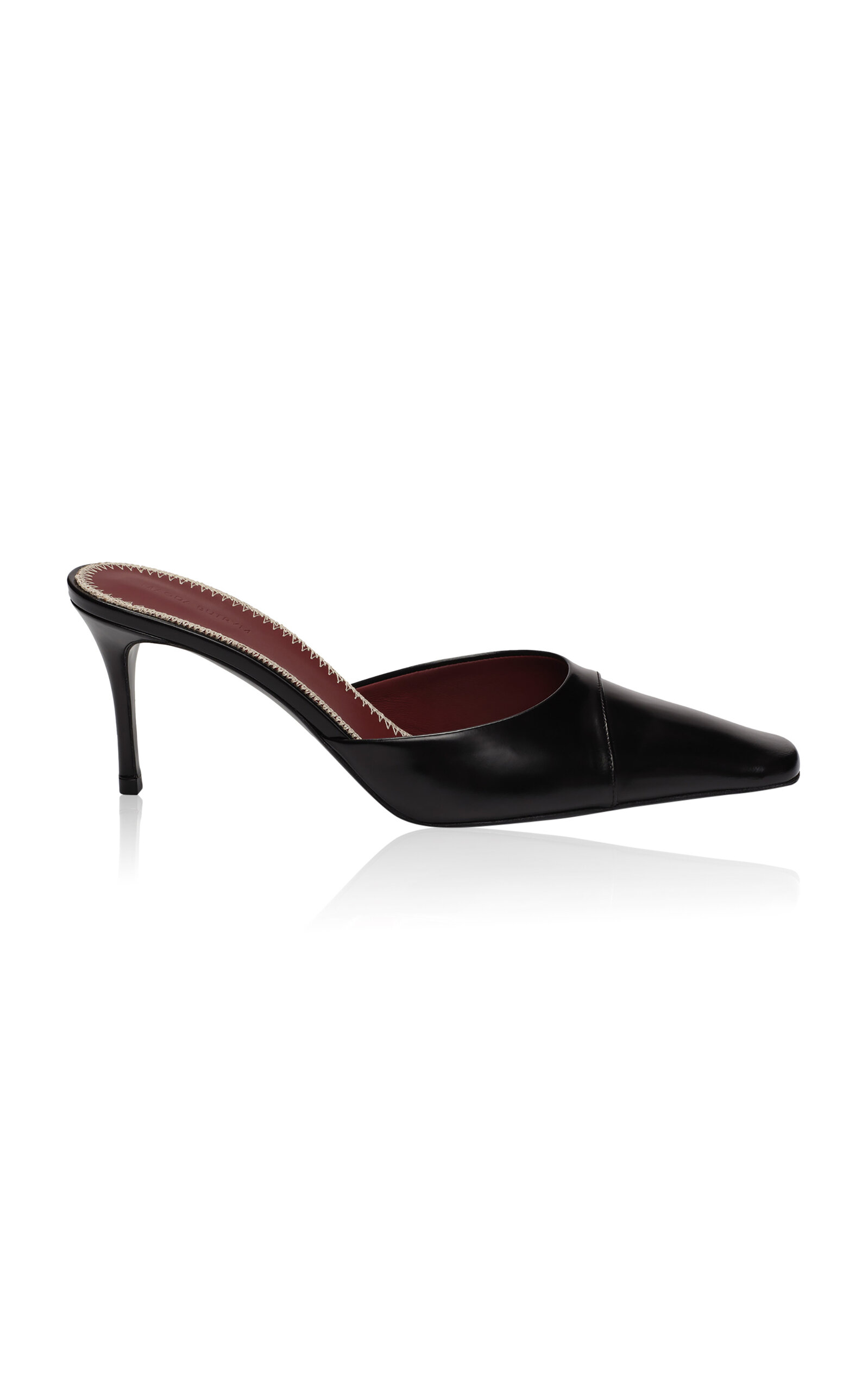 Magda Butrym Black Leather Office Mules