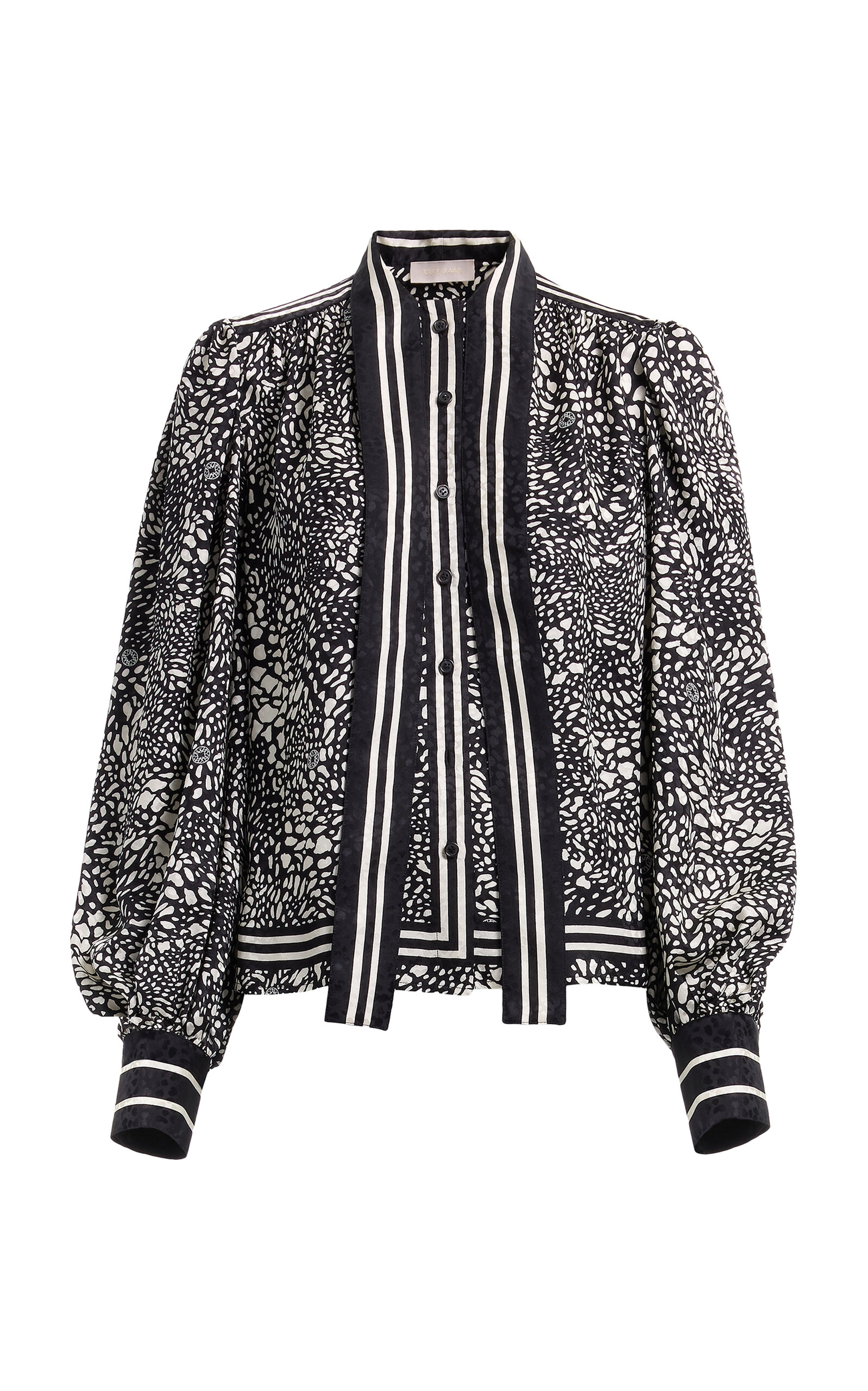 Elie Saab Printed Chiffon Top