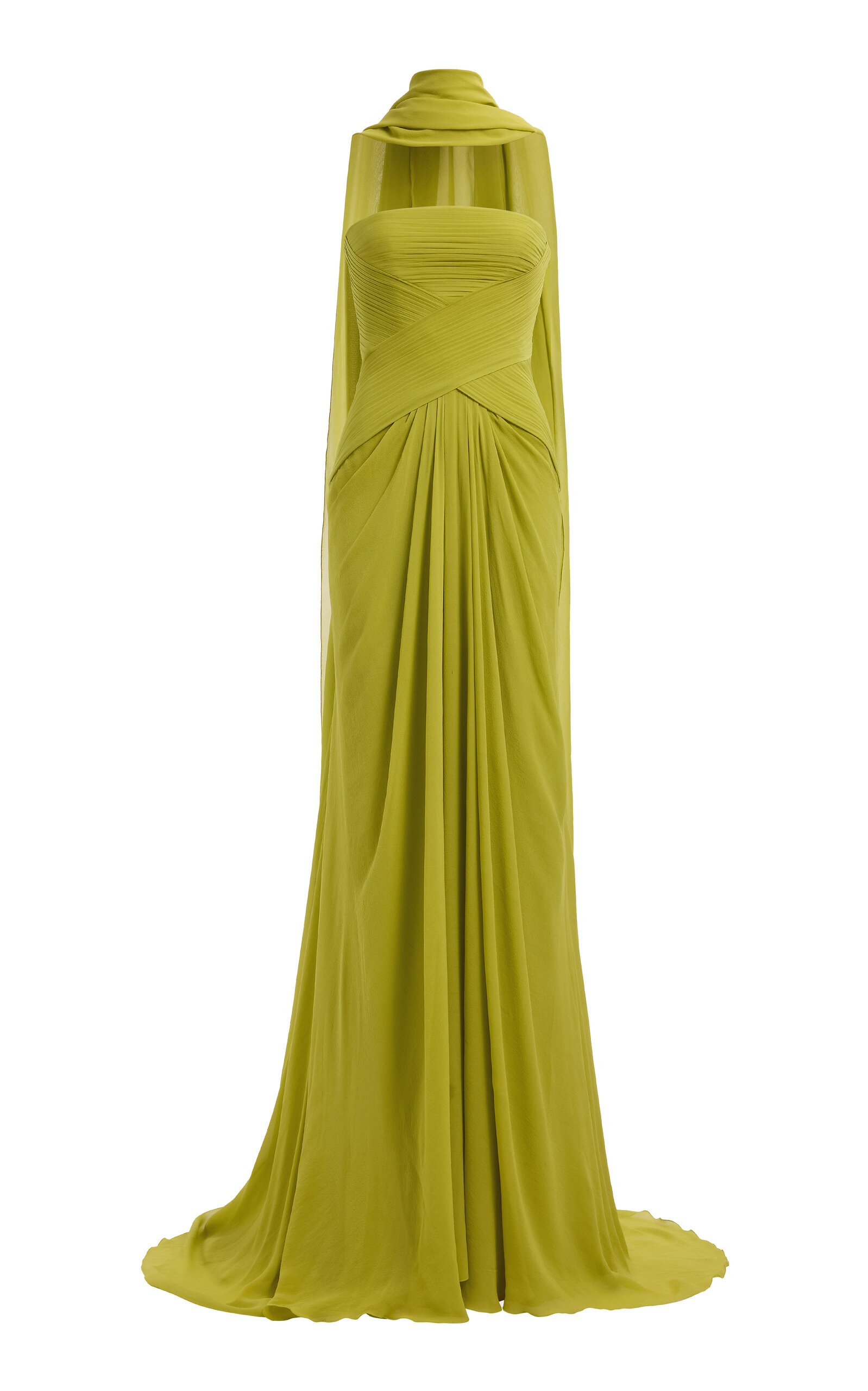 Elie Saab Strapless Silk Gown