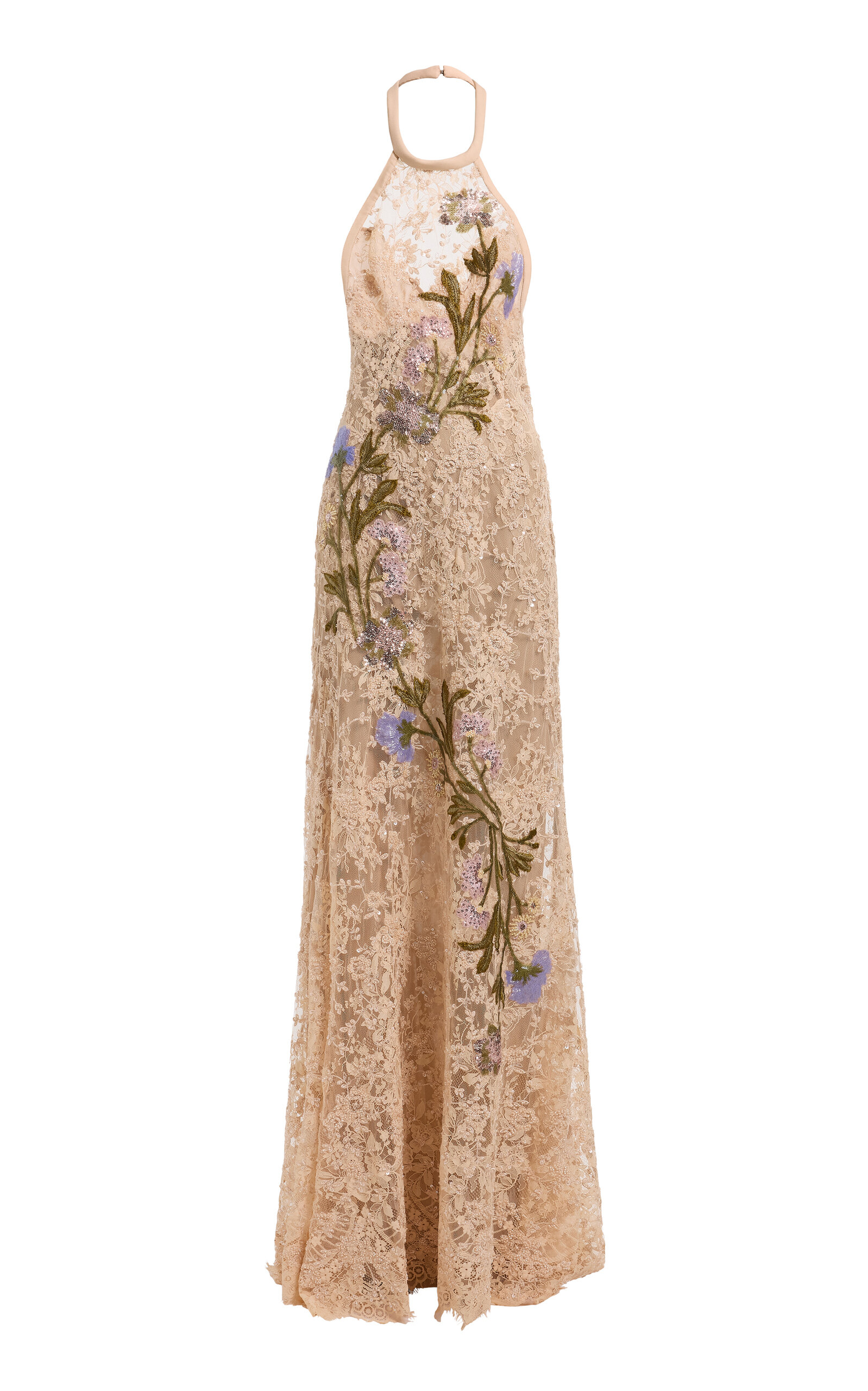 Elie Saab Embroidered Lace Gown