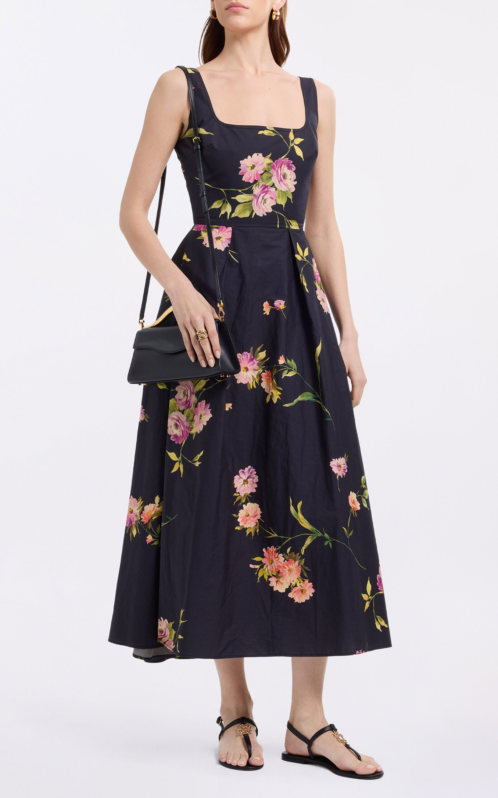 Elie Saab Printed Cotton Midi Dress