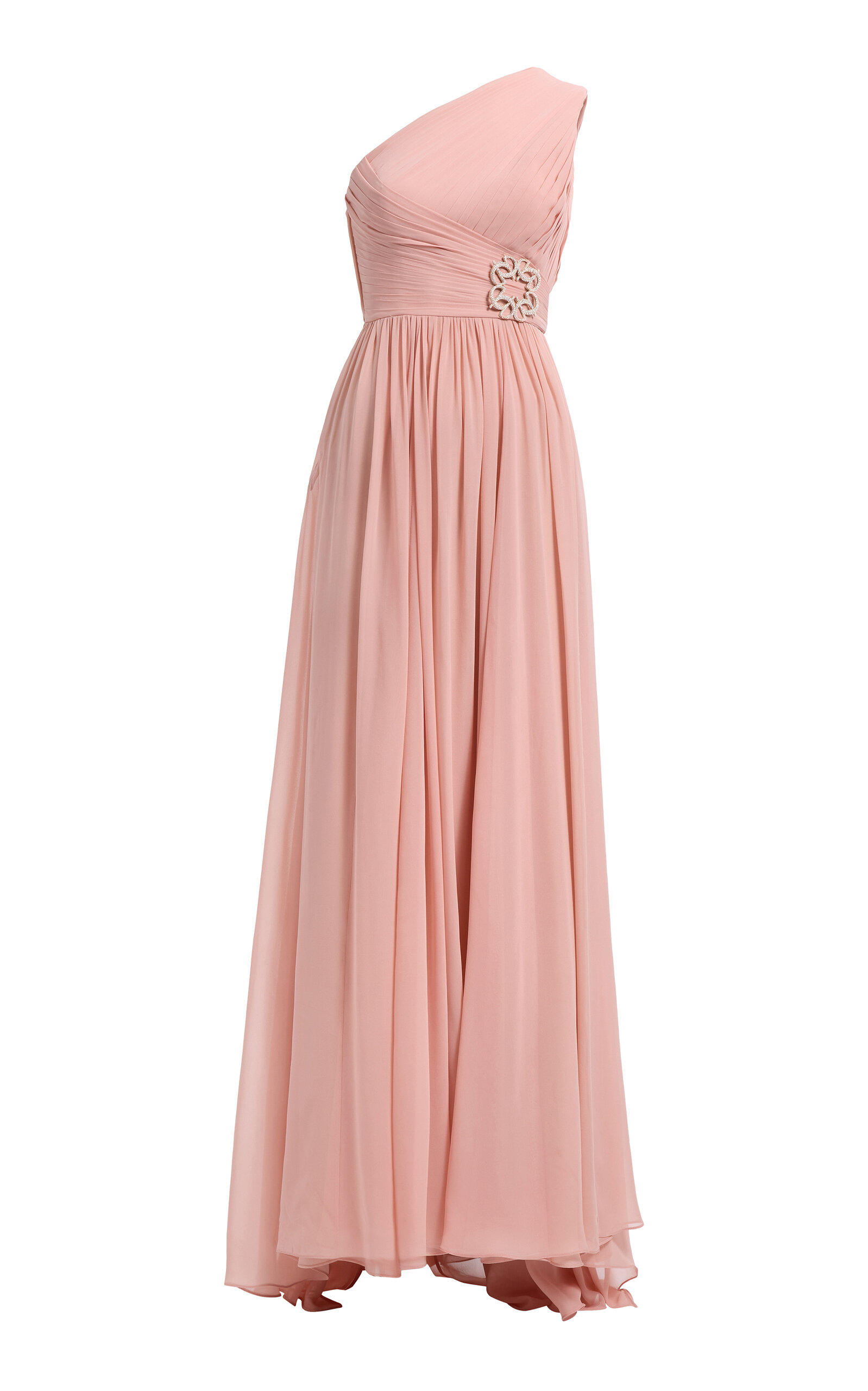 Elie Saab One-Shoulder Silk Gown