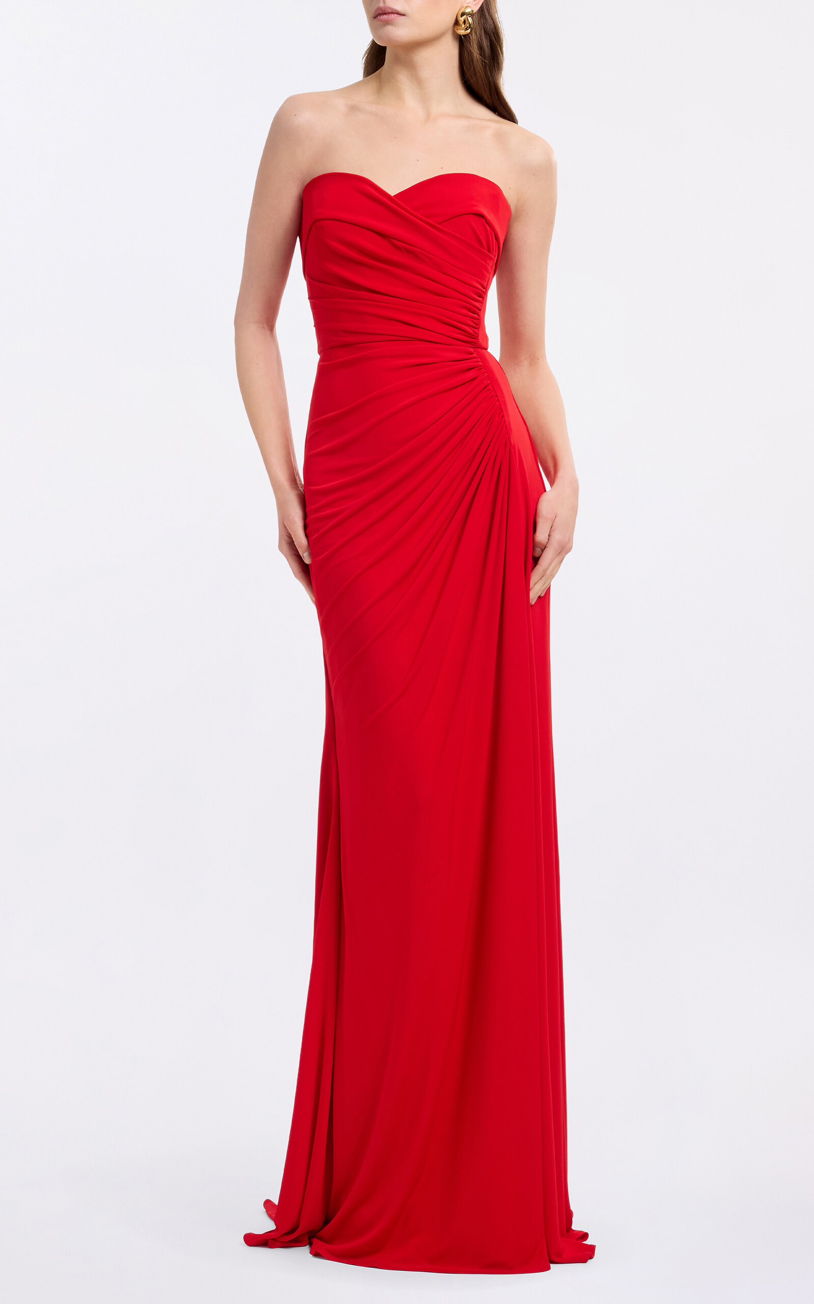 Elie Saab Strapless Draped Gown