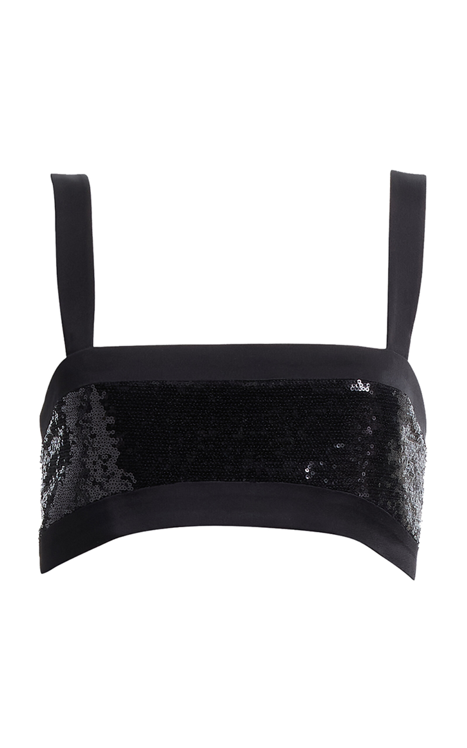 Elie Saab Sequined Chiffon Crop Top