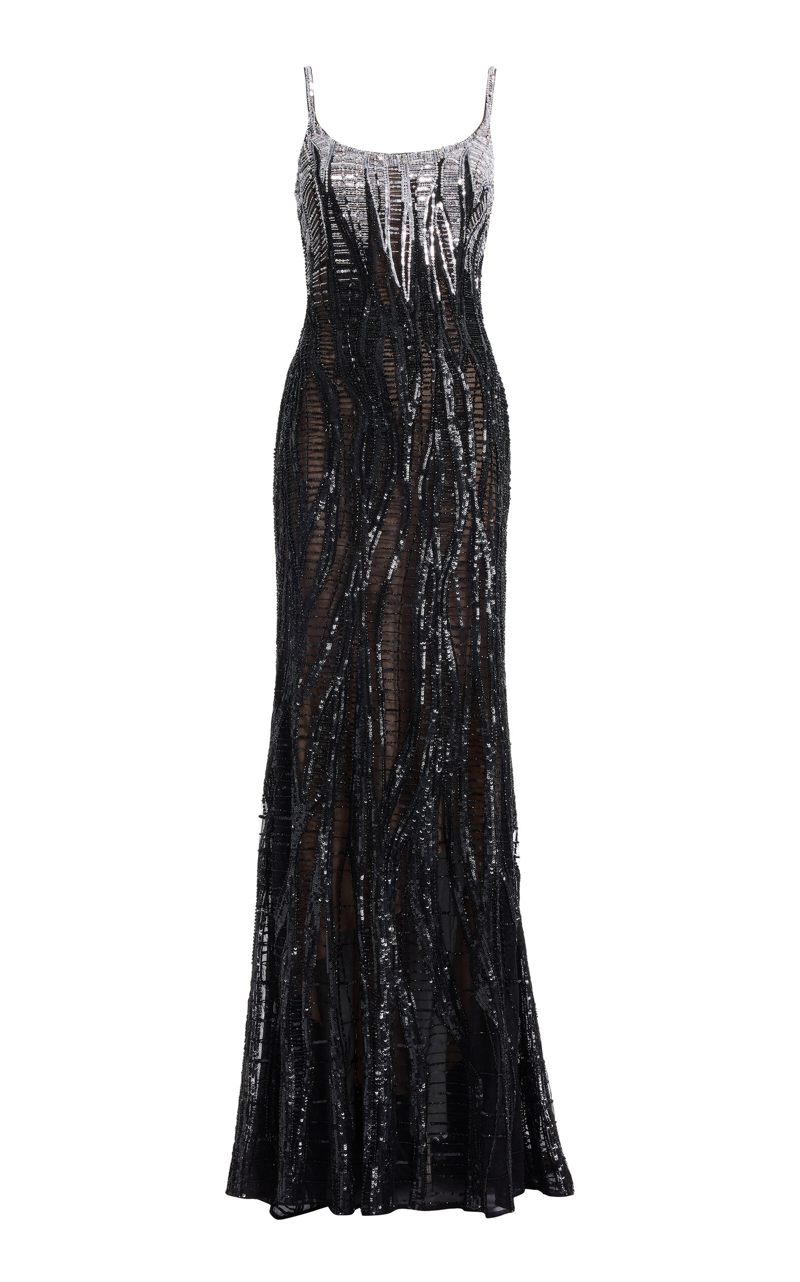 Elie Saab Embroidered Beaded Gown
